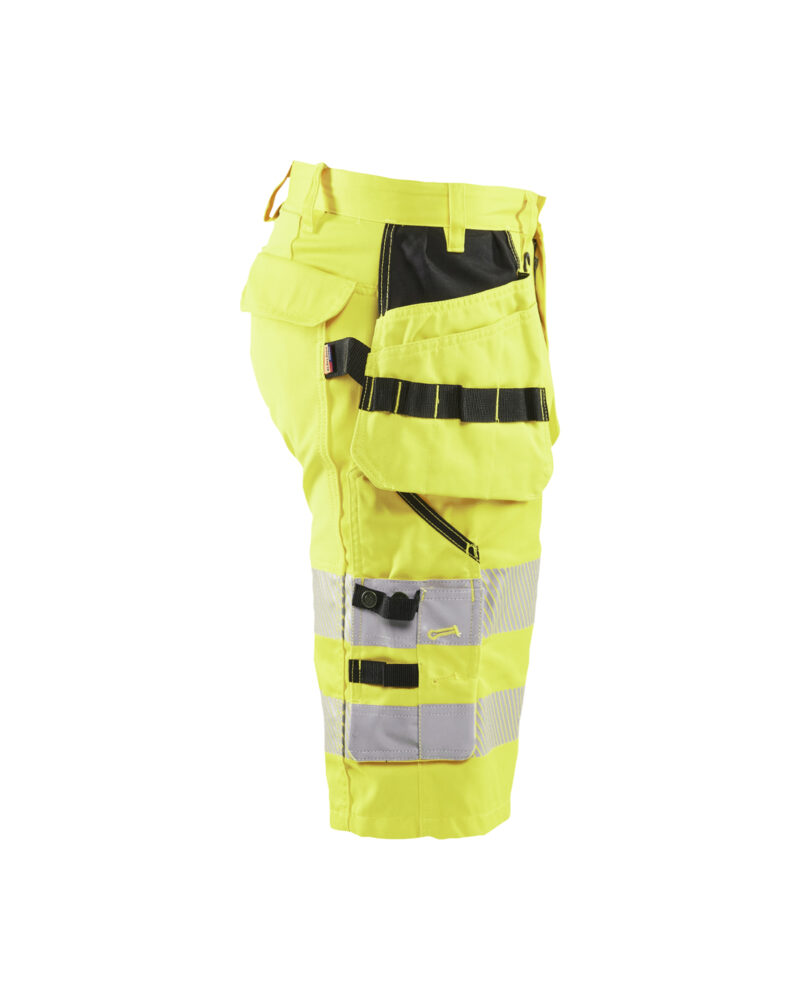 Blåkläder High Vis short met stretch en gereedschapszakken 1586 - zijkant