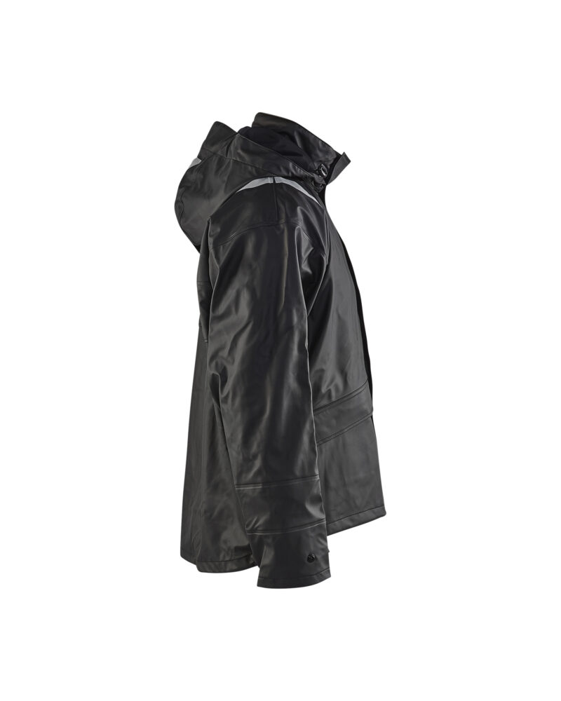 Blåkläder Regenjas High Vis LEVEL 2 4302 - Zwart zijkant