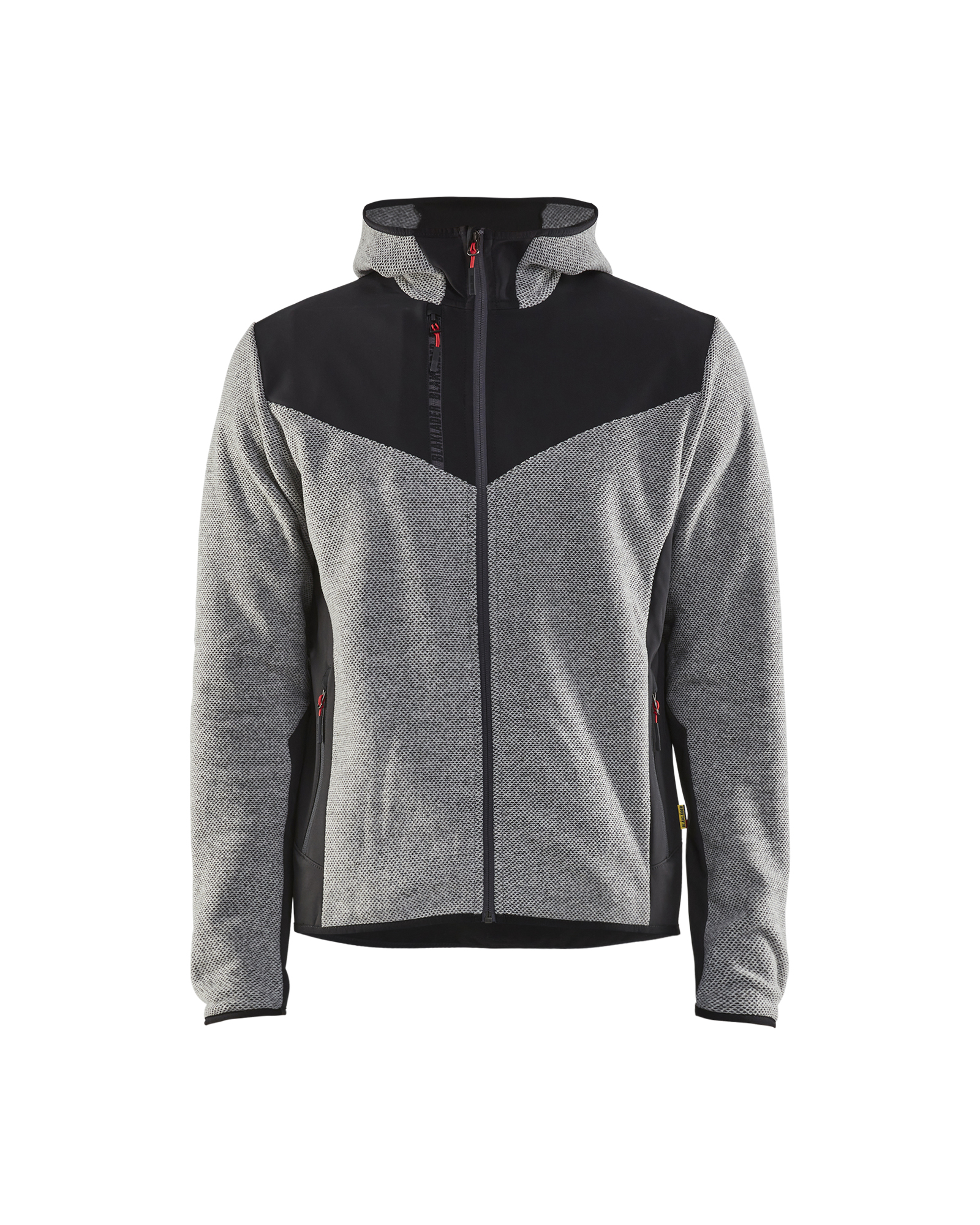 Blåkläder Gebreid jack met softshell 5940 - Grijs mêlee/Zwart voorkant