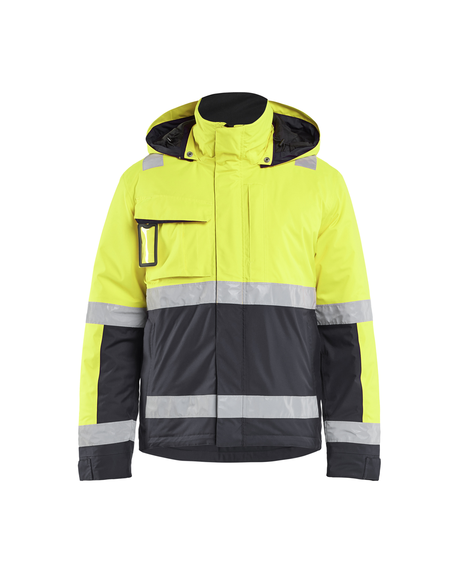 Blåkläder Winterjas High Vis 4870 - High Vis Geel/Medium grijs voorkant
