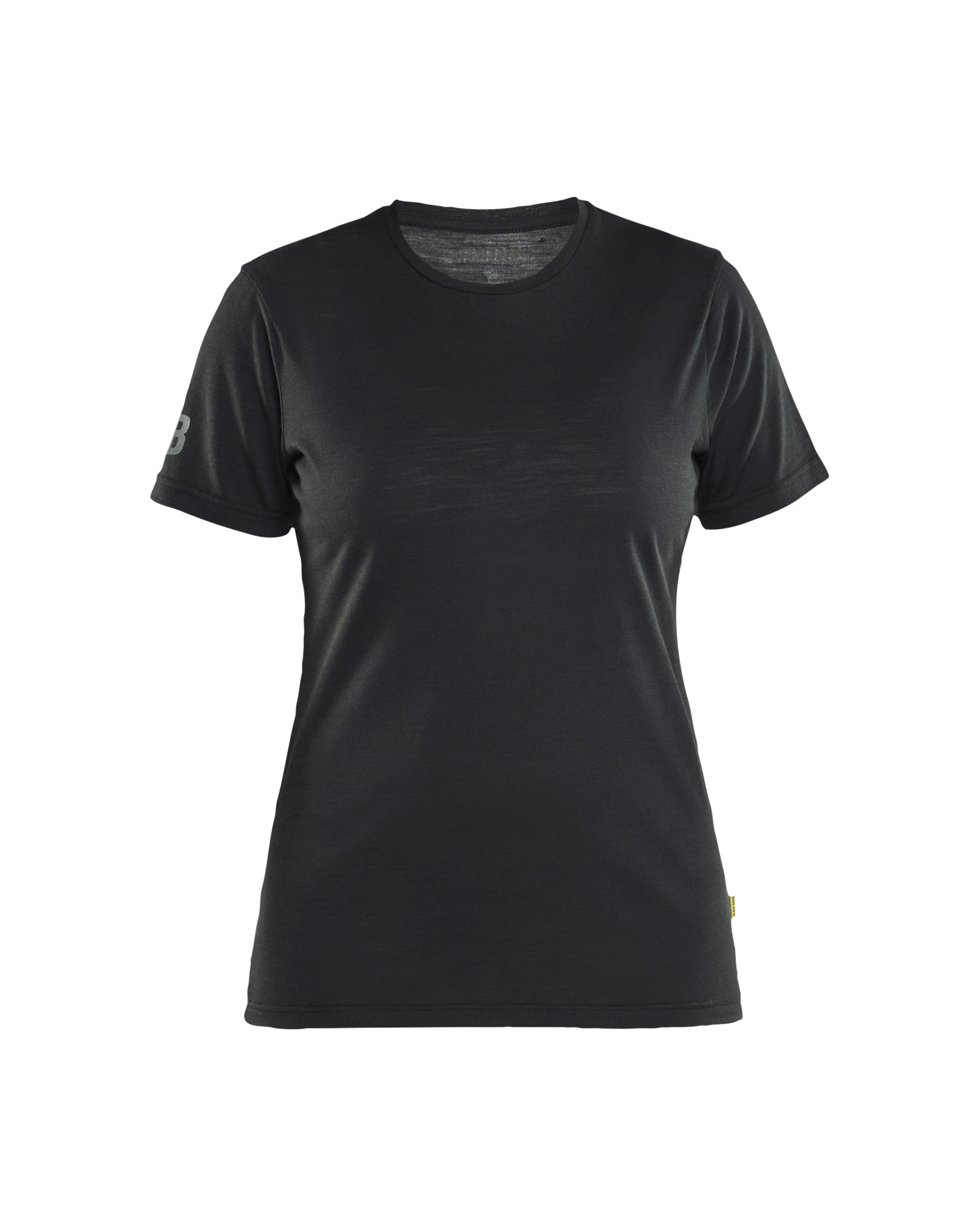 Blåkläder Dames T-shirt merinowol 3537 - Zwart voorkant