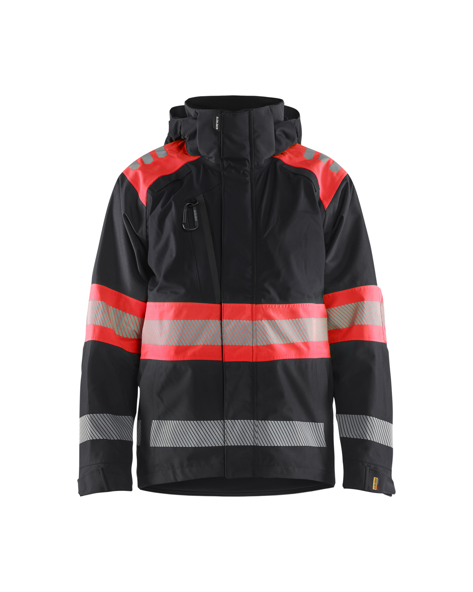 Blåkläder Shell jack High Vis 4420 - Zwart / High Vis Rood voorkant