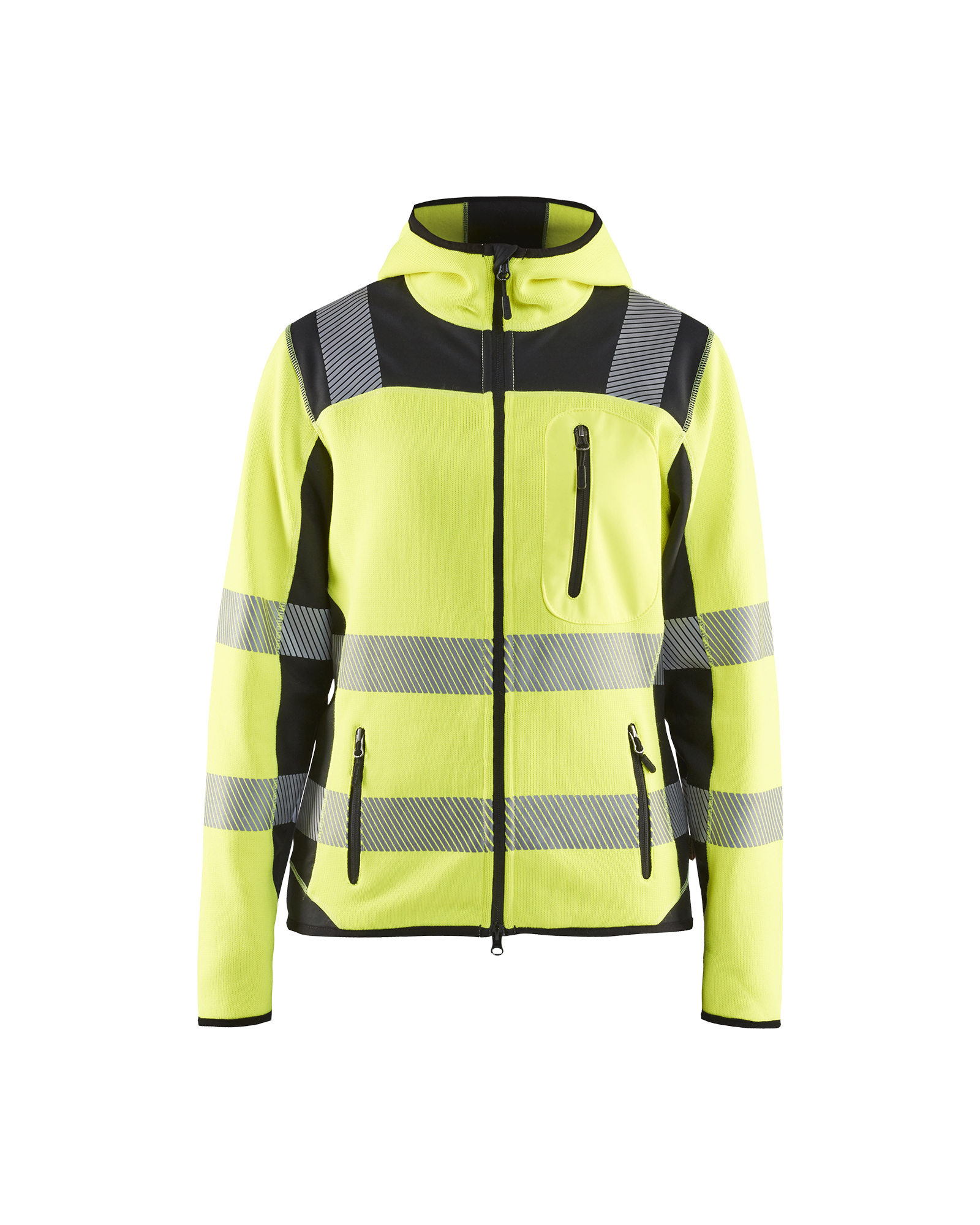 Blåkläder Dames gebreid vest High Vis 4967 - High Vis Geel/Zwart voorkant