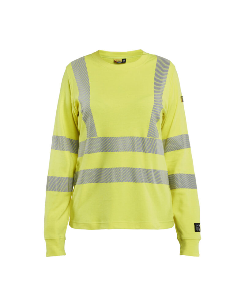 Blåkläder Dames Multinorm T-shirt lange mouwen Inherent 3469 - High Vis Geel voorkant