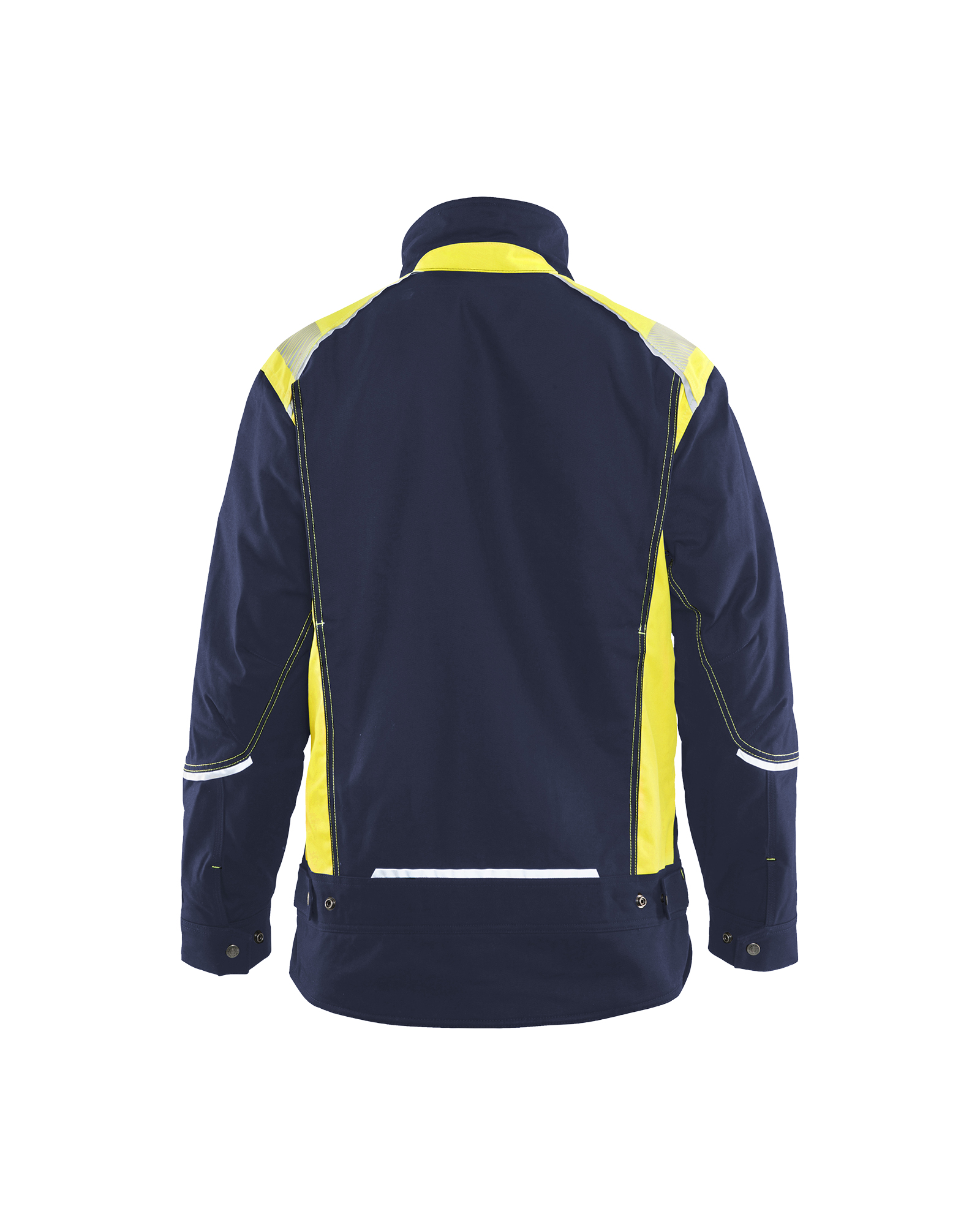 Blåkläder Winterjas Visible 4915 - Marine / High Vis Geel achterkant