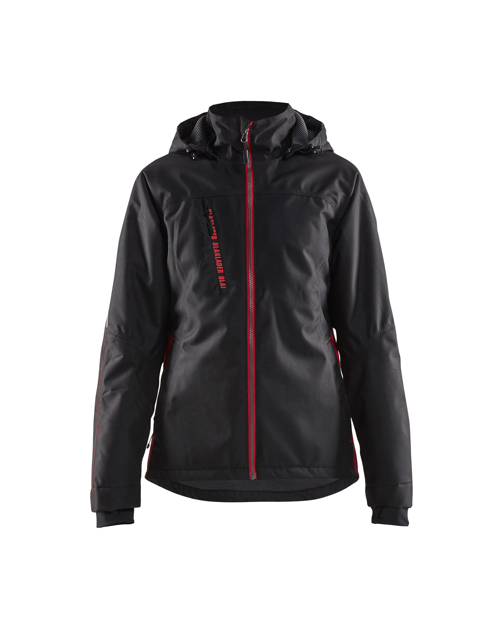 Blåkläder Dames lichtgewicht winterjas 4972 - Zwart/Rood voorkant
