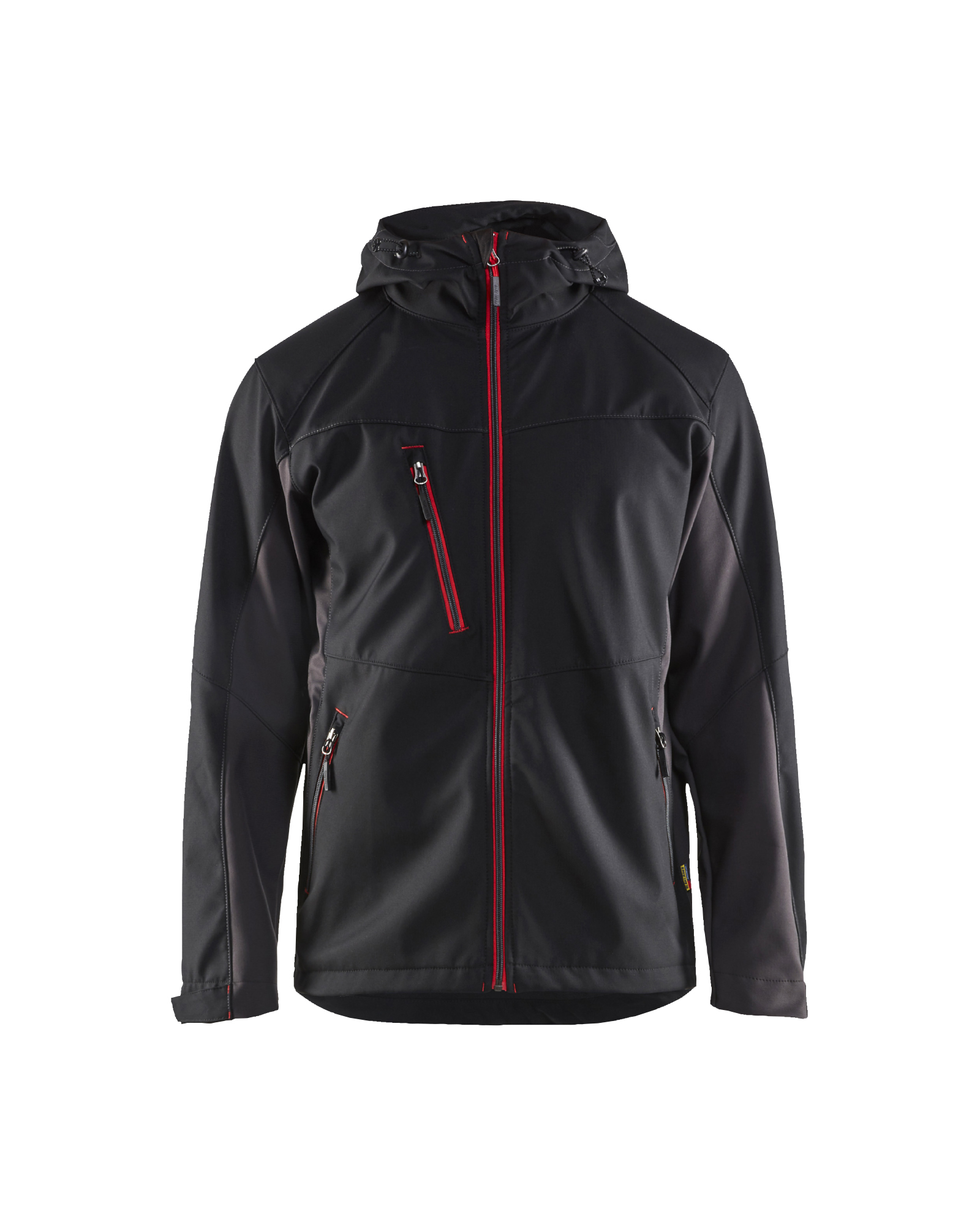 Blåkläder Softshell jack 4753 - Zwart/Rood voorkant