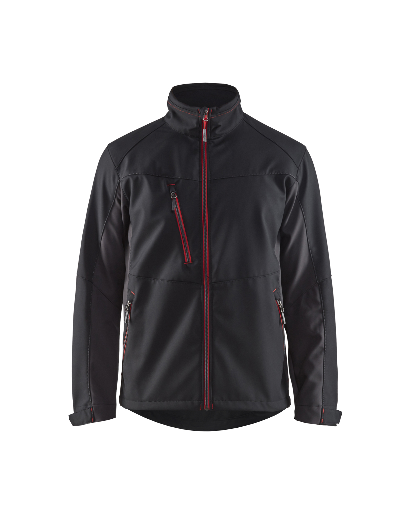 Blåkläder Softshell Jack 4950 - Zwart/Rood voorkant