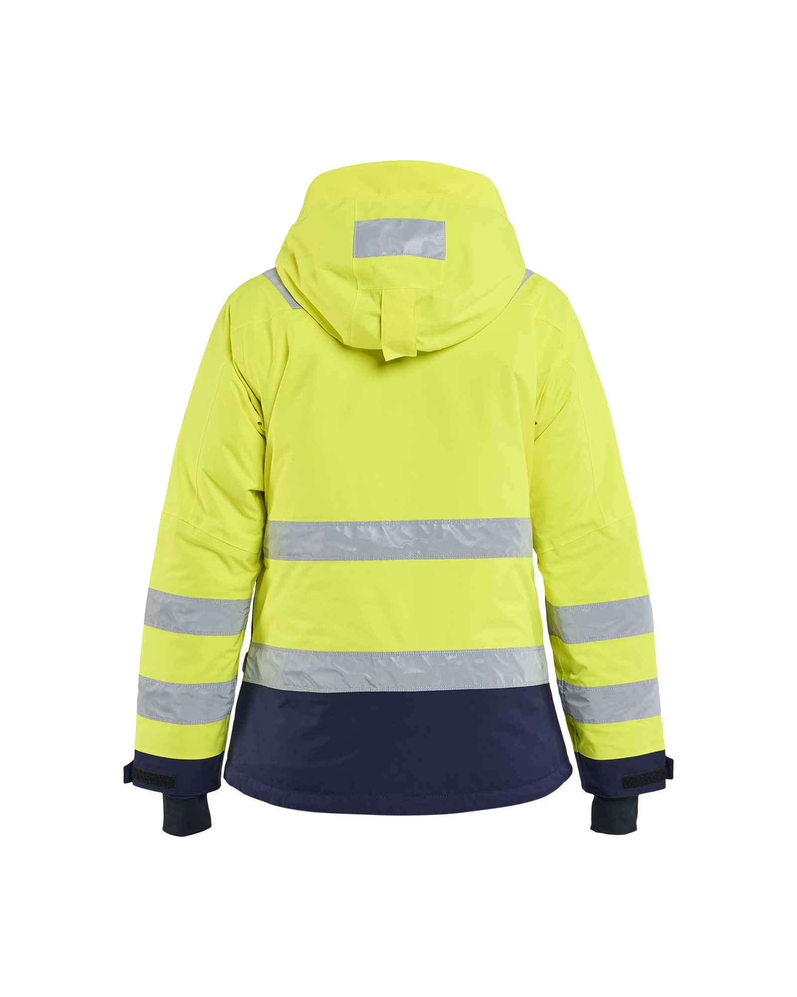 Blåkläder Dames Winterjas High Vis 4872 - High Vis Geel/Marineblauw achterkant