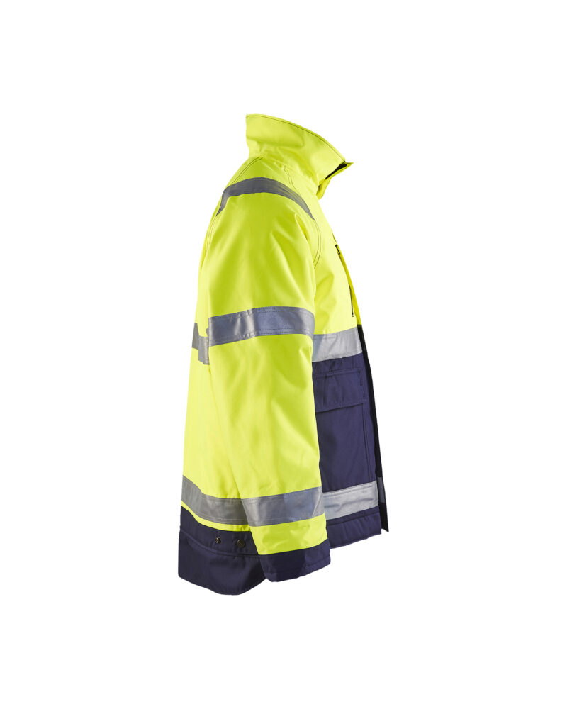 Blåkläder Winterjas High Vis 4827 - High Vis Geel/Marineblauw zijkant