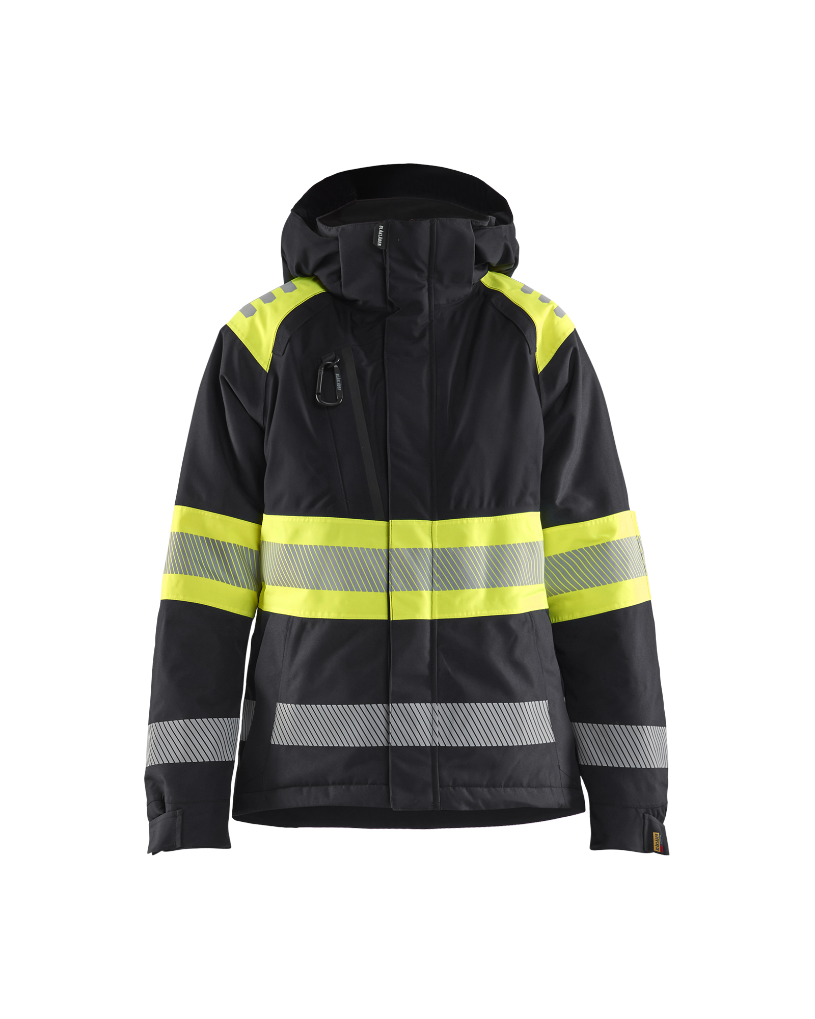Blåkläder Dames Winterjas High Vis 4470 - Zwart / High Vis Geel voorkant