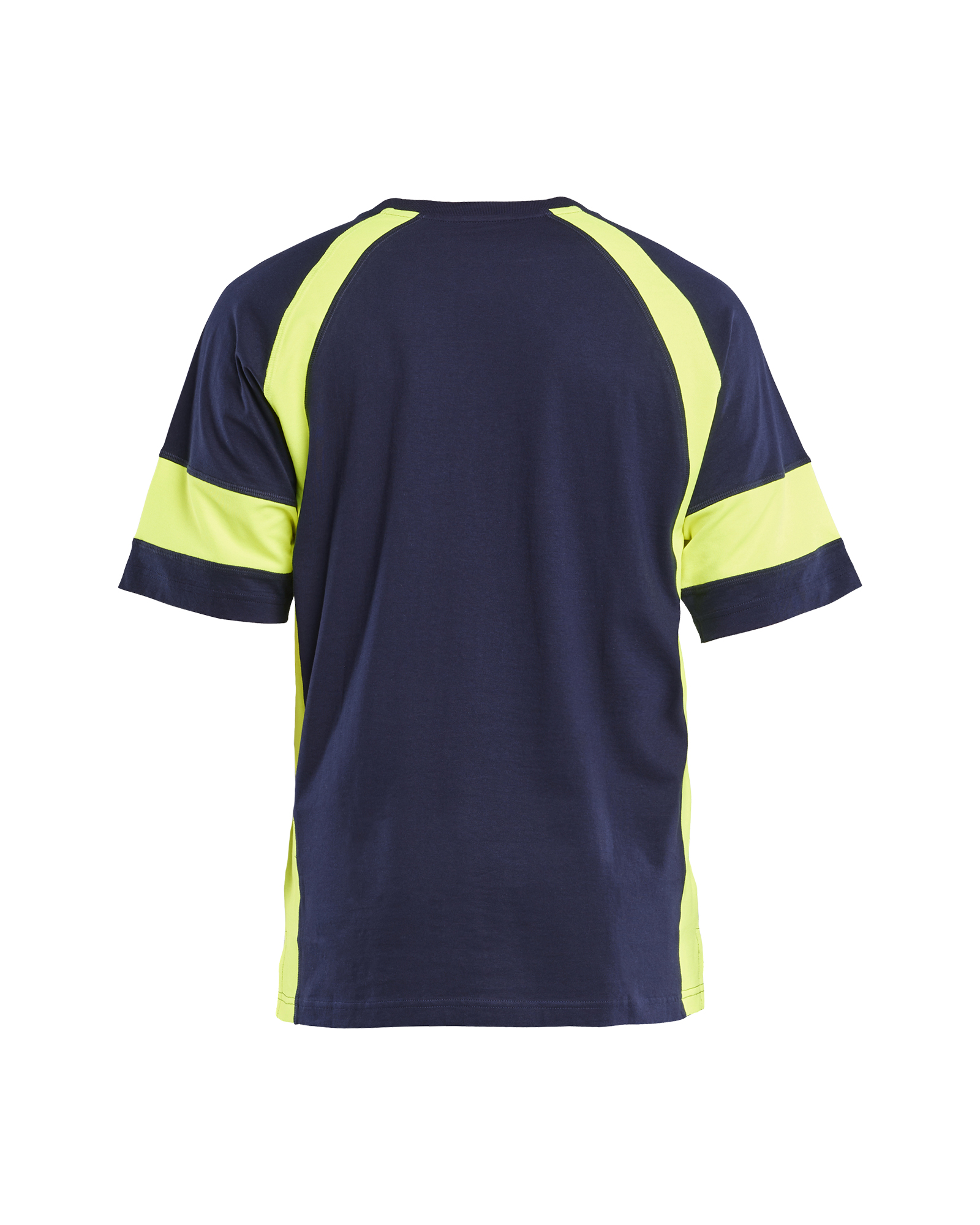 Blåkläder T-shirt Visible 3523 - Marine / High Vis Geel achterkant