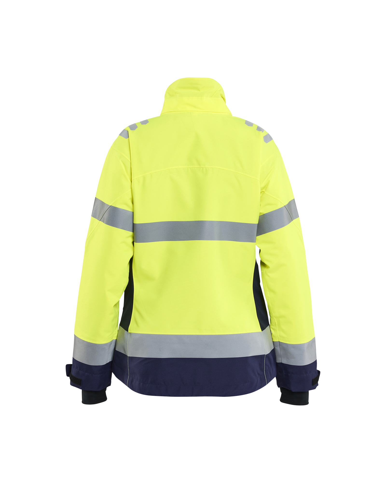 Blåkläder Dames winterjas High Vis 4762 - High Vis Geel/Marineblauw achterkant