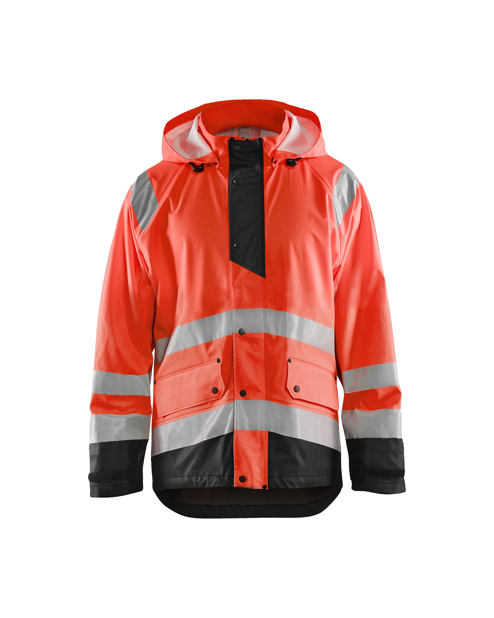 Blåkläder Regenjas High Vis LEVEL 1 4323 - High Vis Rood/Zwart voorkant