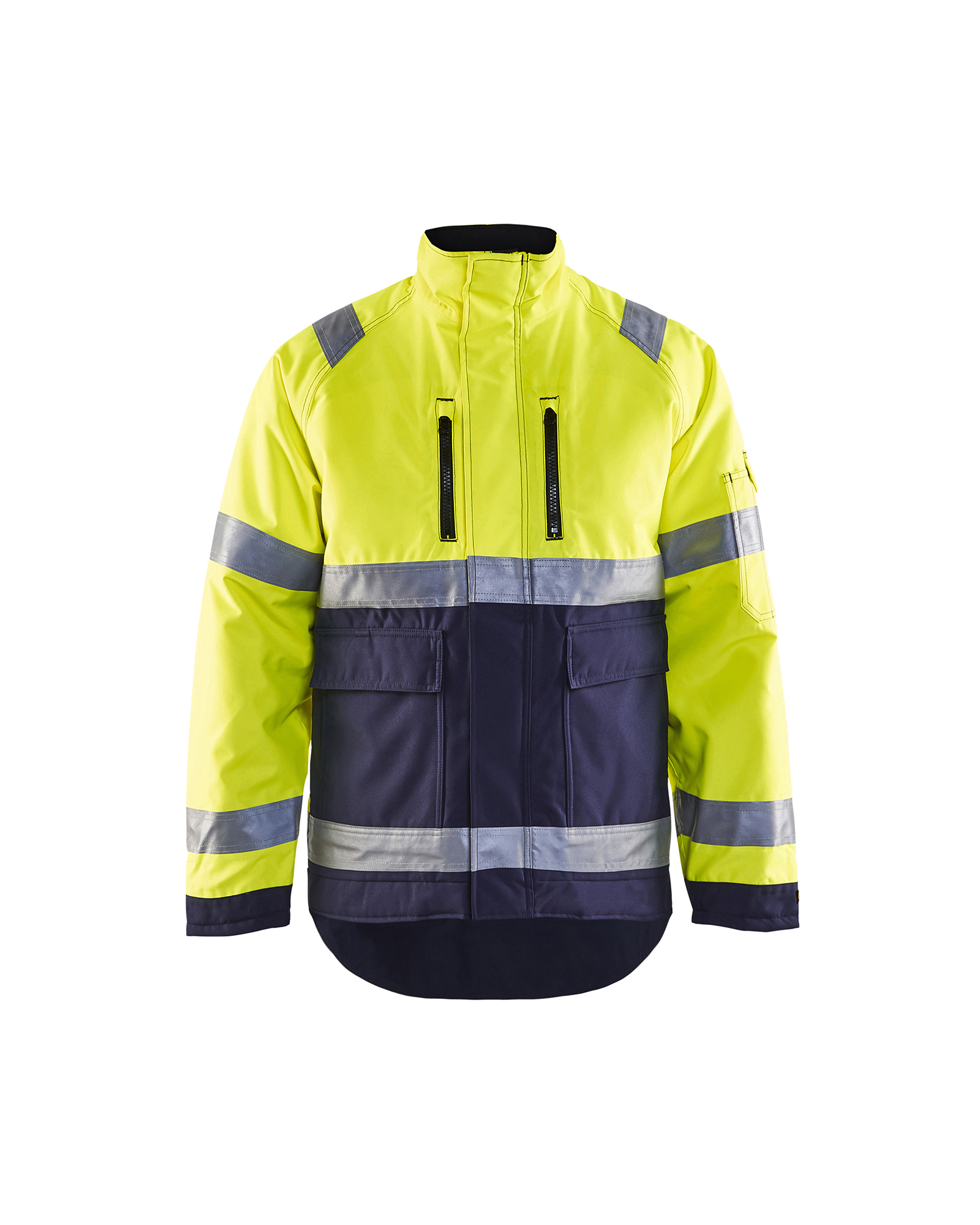 Blåkläder Winterjas High Vis 4827 - High Vis Geel/Marineblauw voorkant