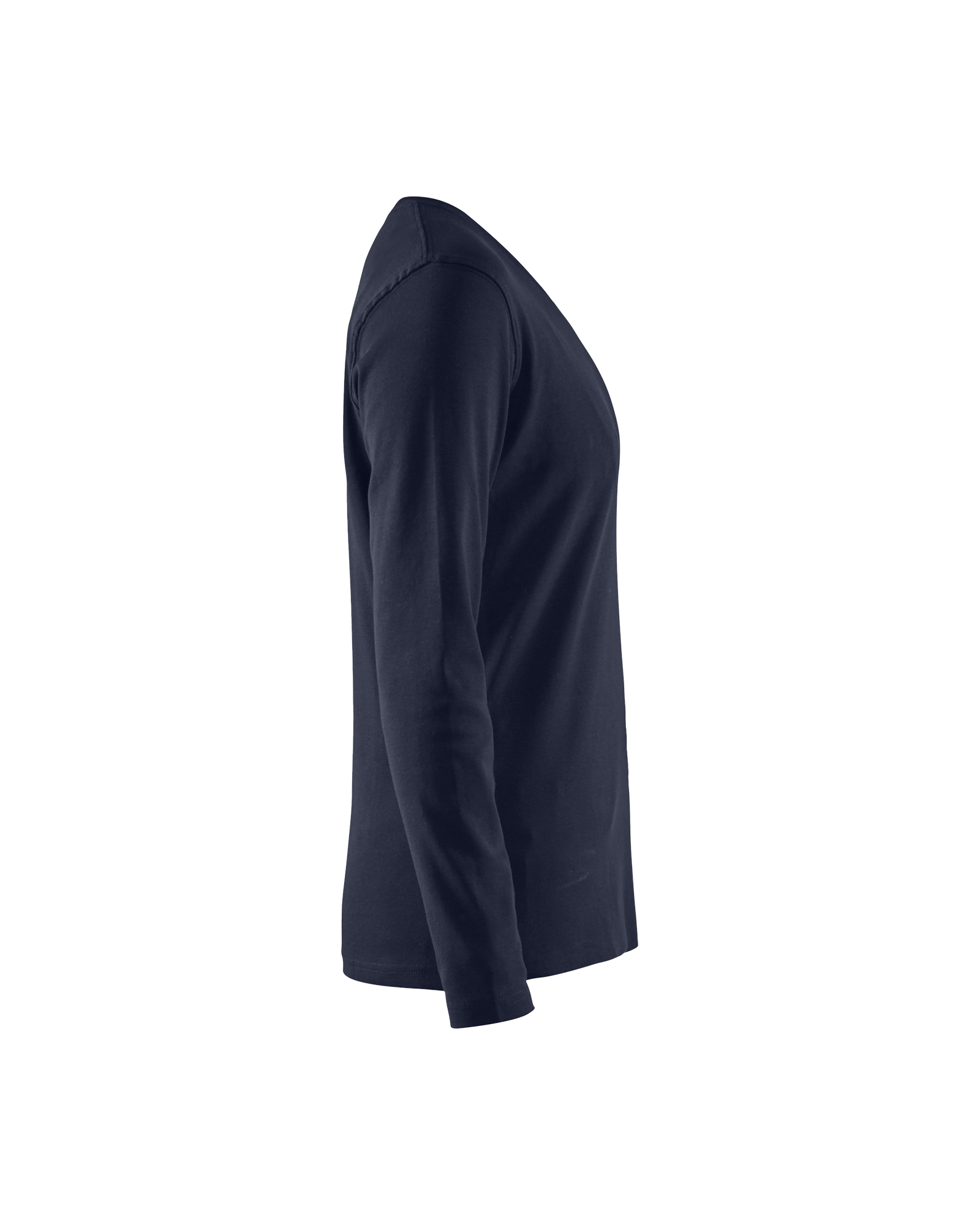 Blåkläder Dames T-shirt lange mouwen 3301 - Donker Marineblauw zijkant