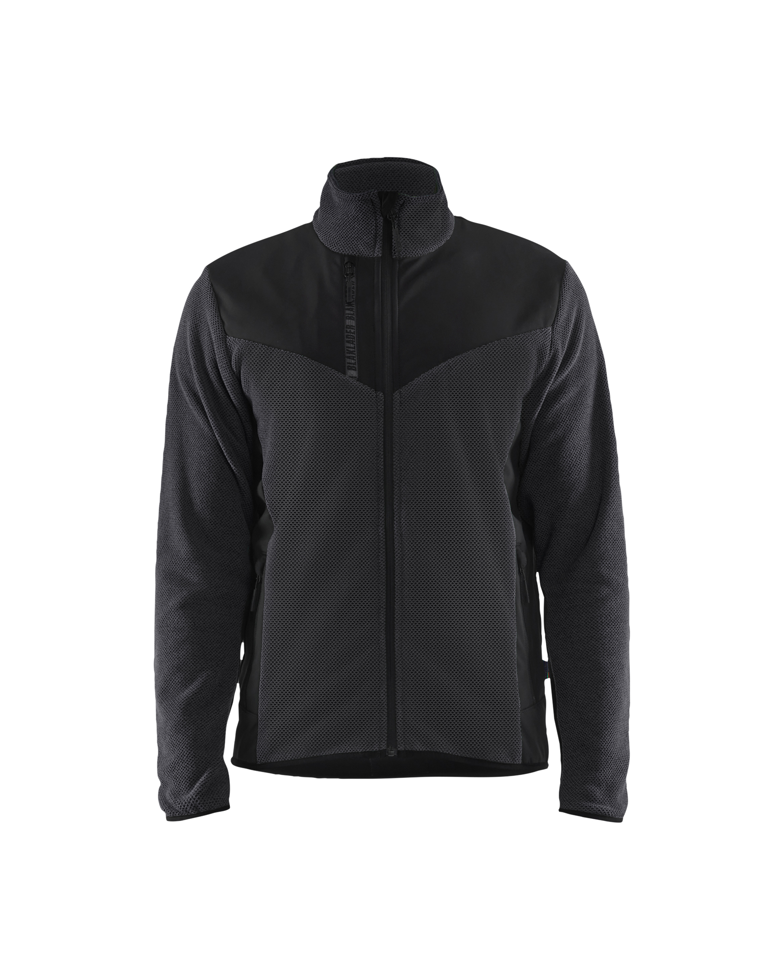 Blåkläder Gebreid vest met softshell 5942 - Donkergrijs/Zwart voorkant