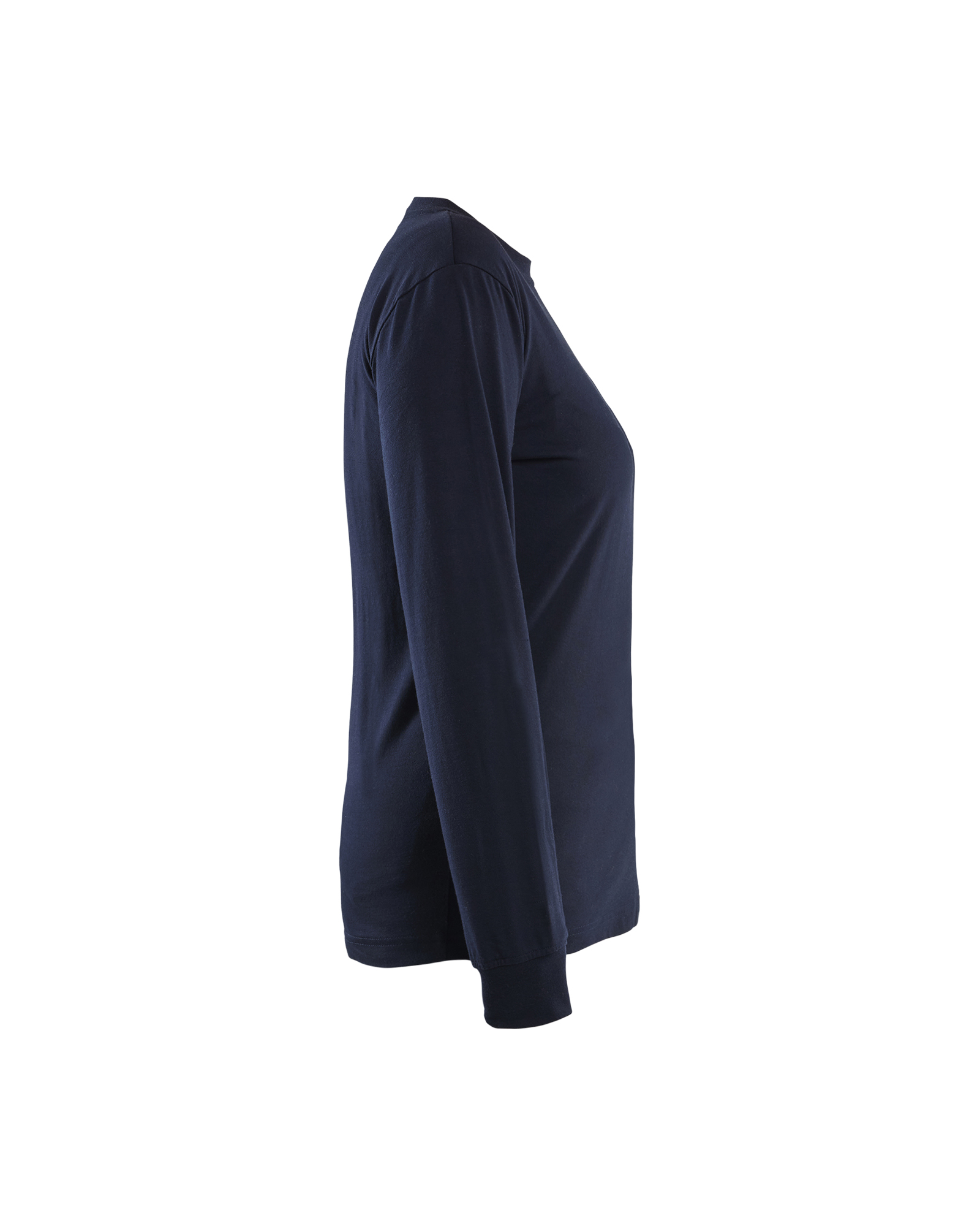 Blåkläder Dames Vlamvertragend t-shirt lange mouwen Inherent 3467 - Marineblauw zijkant
