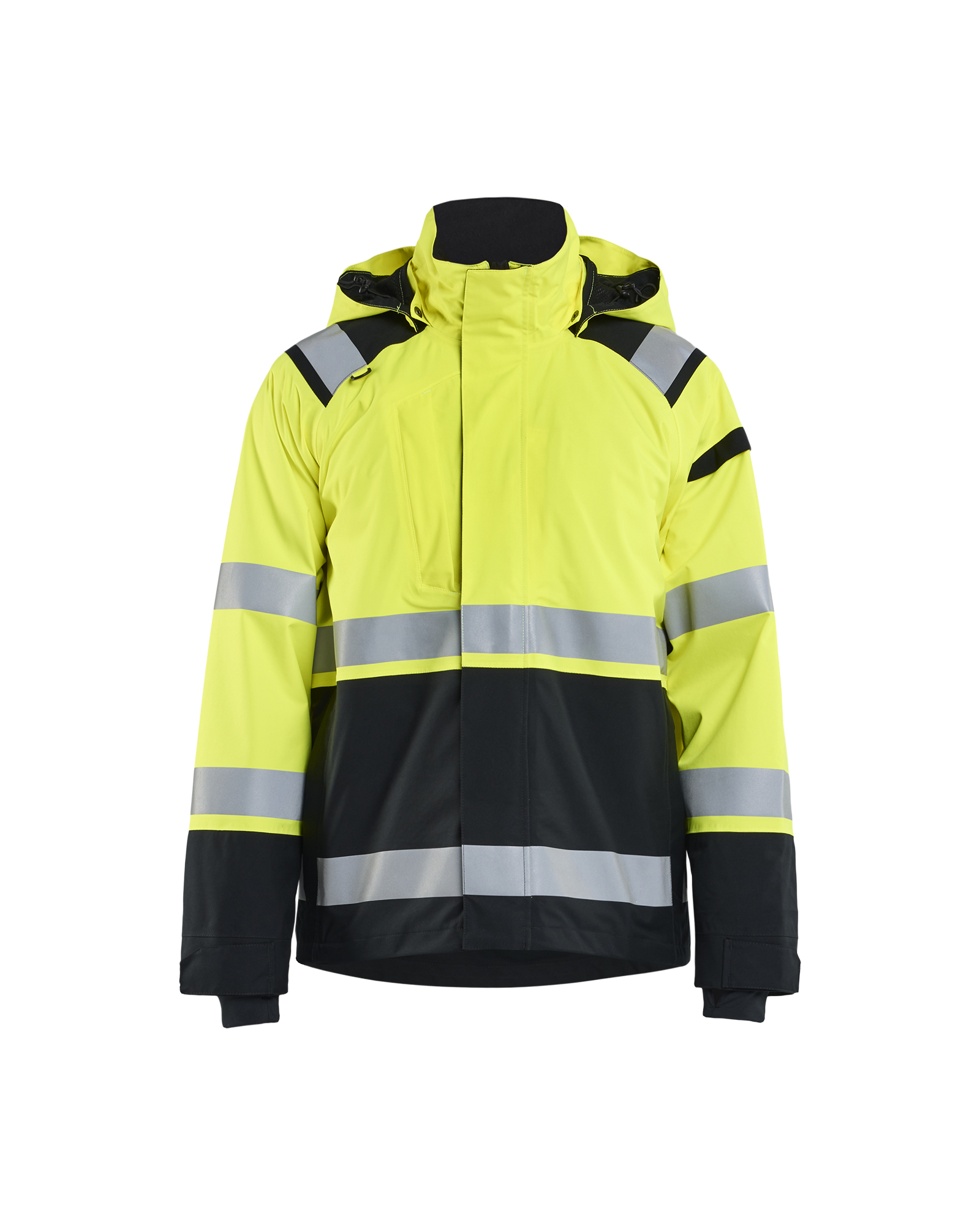 Blåkläder Shell jack High Vis 4987 - High Vis Geel/Zwart voorkant