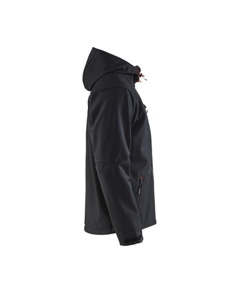 Blåkläder Softshell Jack 4949 - Zwart/Rood zijkant