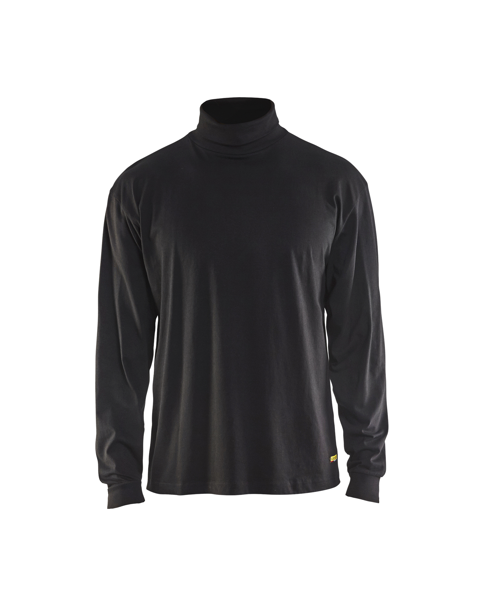 Blåkläder T-Shirt lange mouwen met rolkraag 3320 - Zwart voorkant