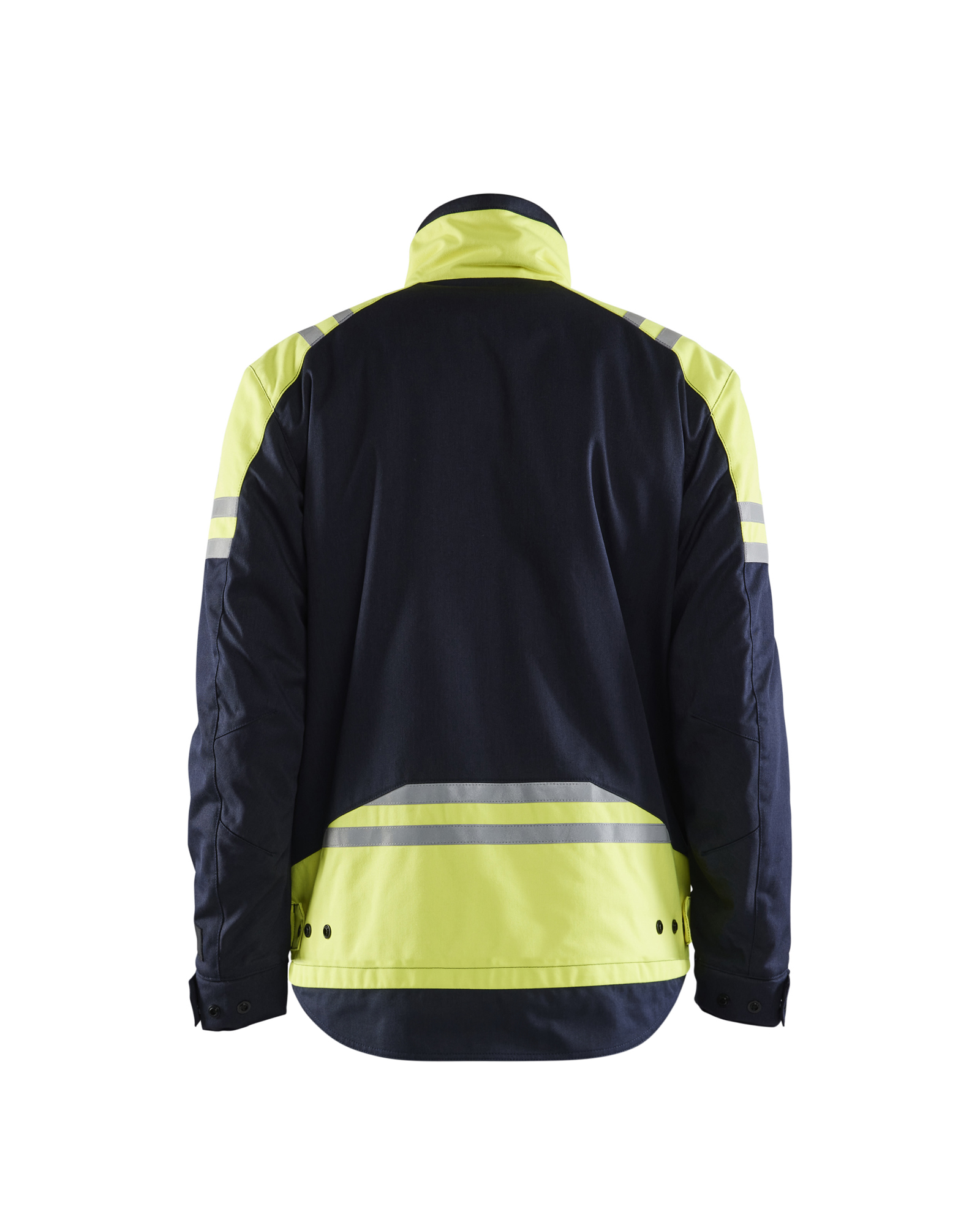 Blåkläder Jack Inherent Steel 4505 - Marine / High Vis Geel achterkant