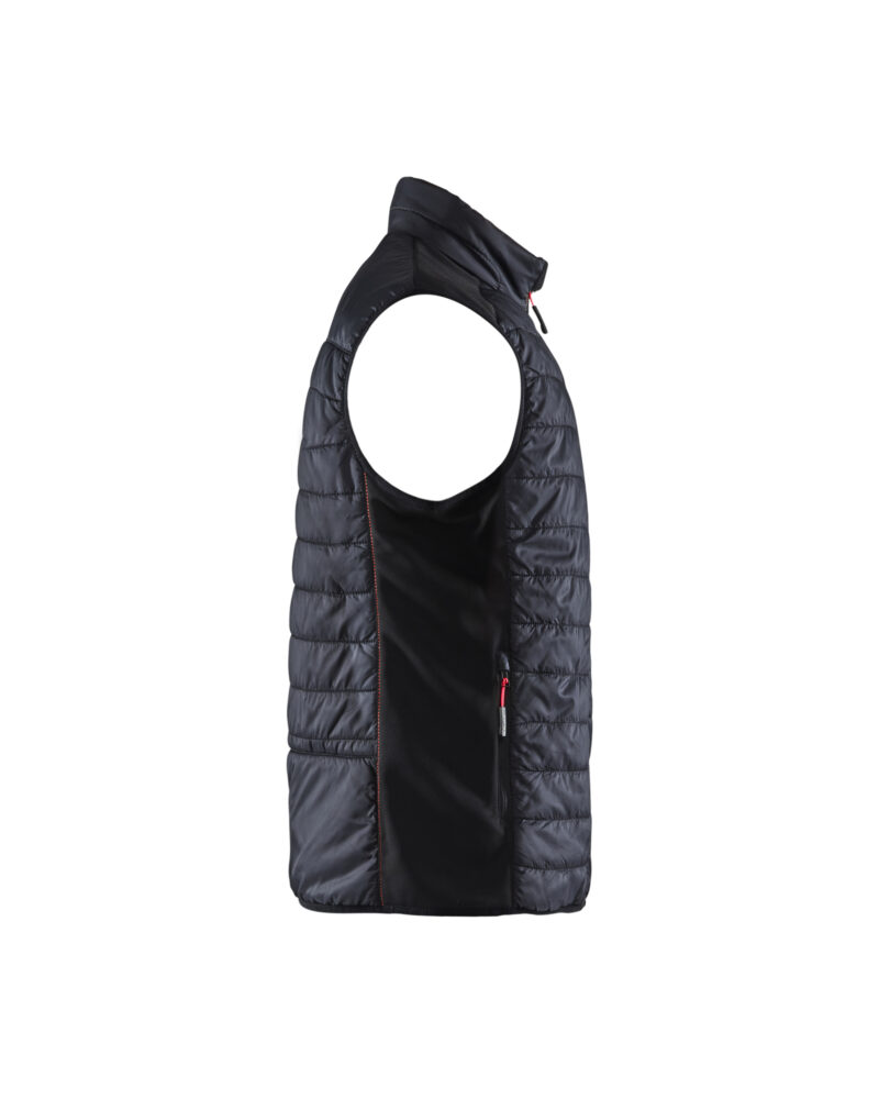 Blåkläder Gevoerde bodywarmer 3863 - Zwart/Rood zijkant