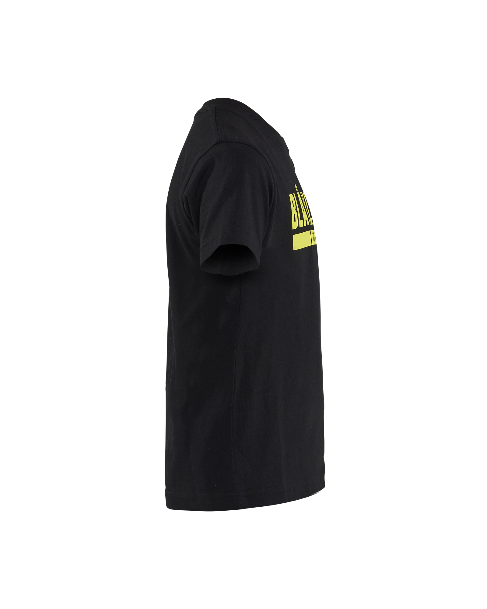Blåkläder Kids T-shirt 5200 - Zwart / High Vis Geel zijkant
