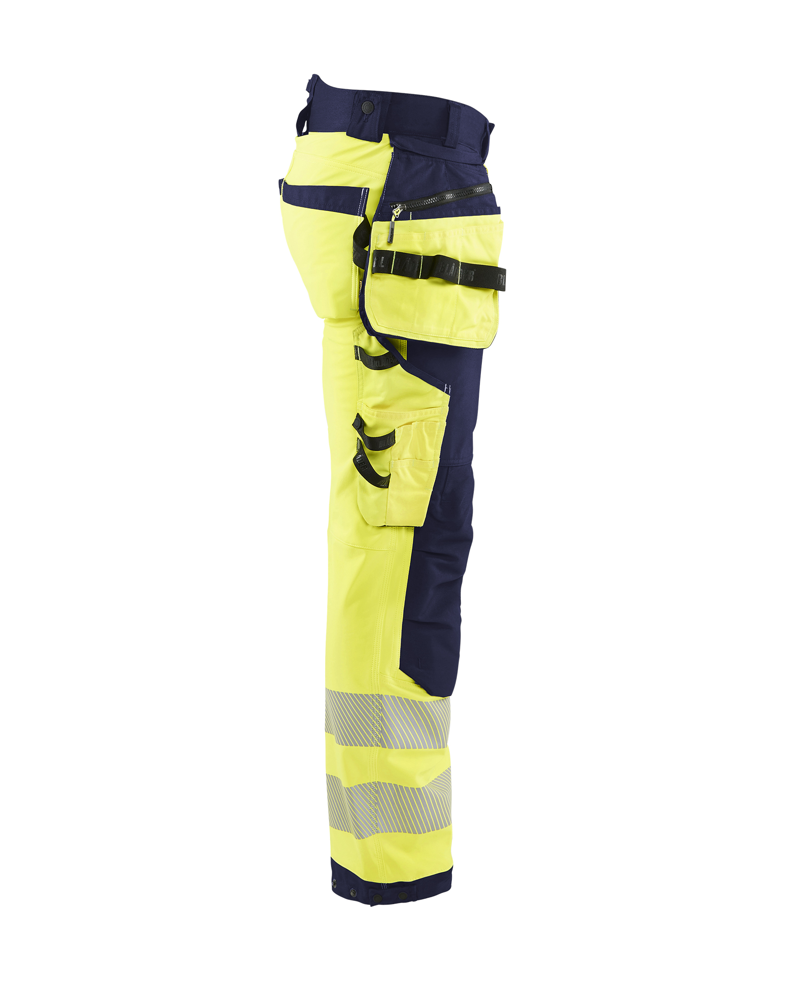 Blåkläder High Vis werkbroek softshell met afneembare gereedschapszakken 1820 - zijkant