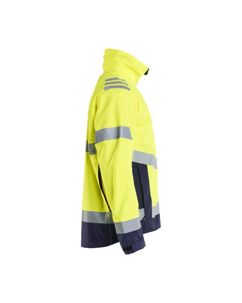 Blåkläder Shell Jack High Vis 4760 - High Vis Geel/Marineblauw zijkant