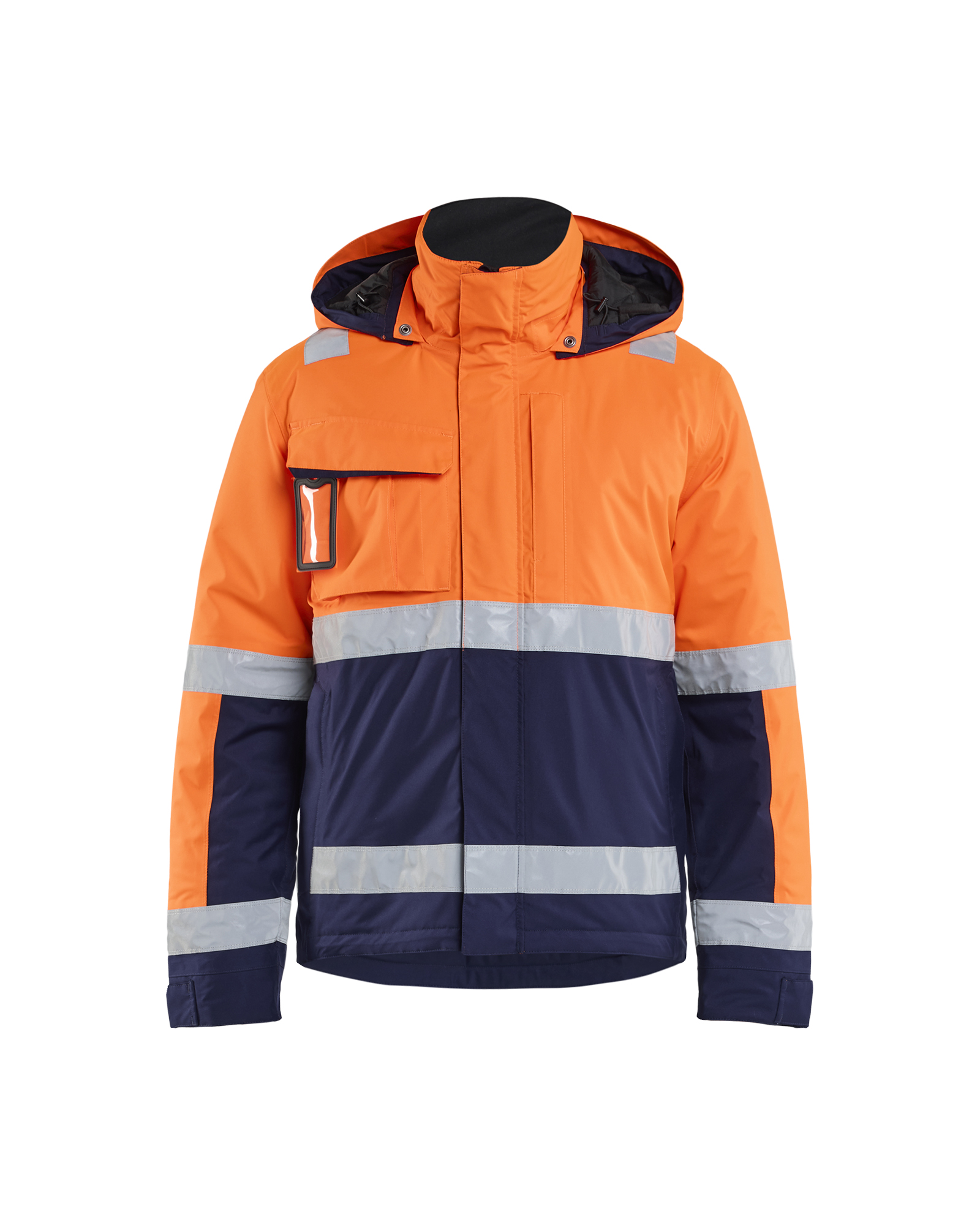 Blåkläder Winterjas High Vis 4870 - High Vis Oranje/Marineblauw voorkant