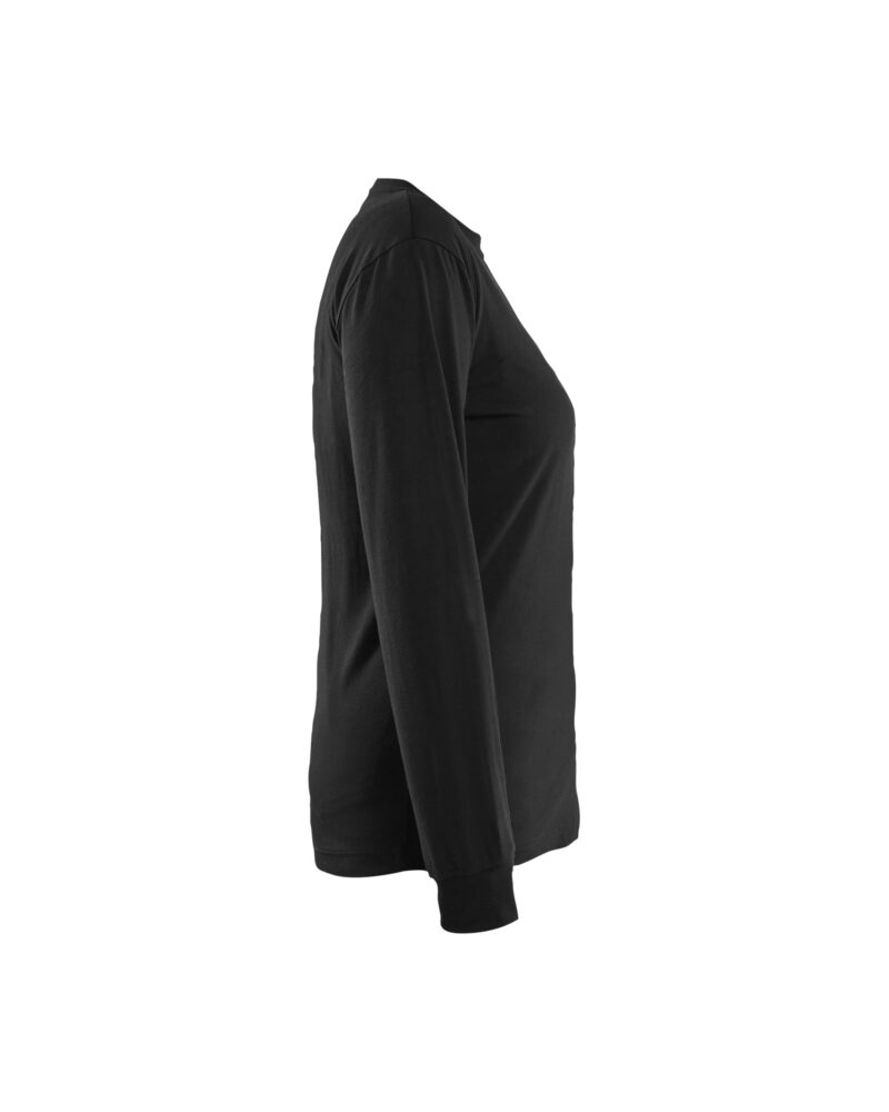 Blåkläder Dames Vlamvertragend t-shirt lange mouwen Inherent 3467 - Zwart zijkant
