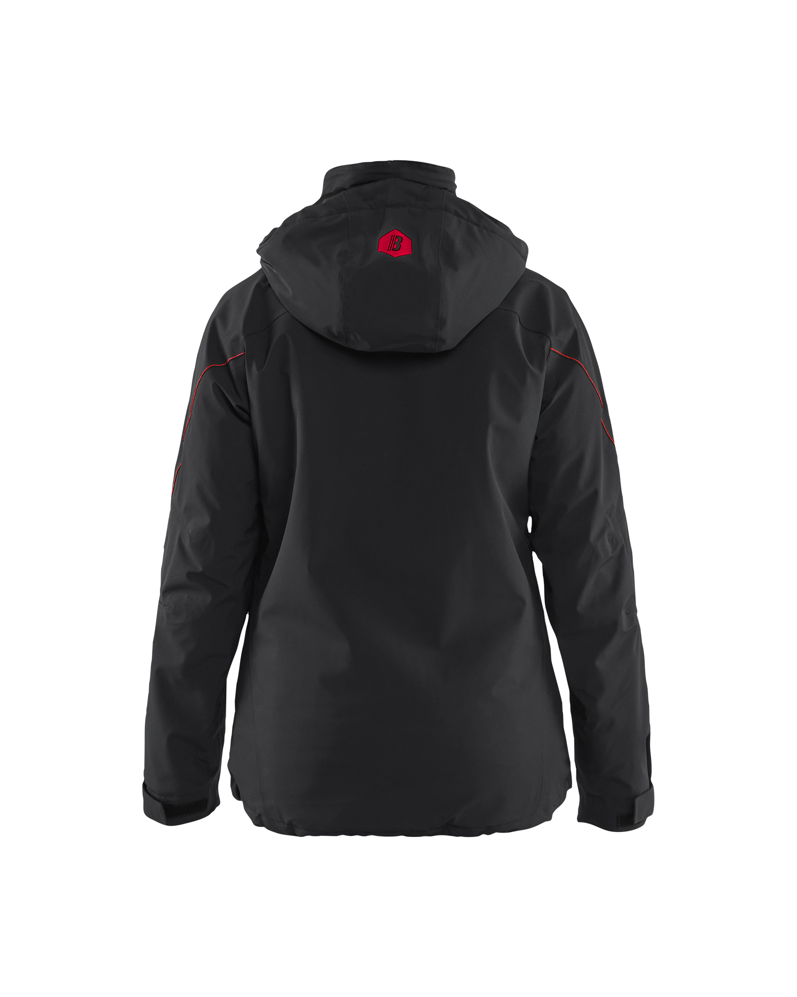 Blåkläder Dames Lichtgewicht winterjas 4-weg stretch 4408 - Zwart/Rood achterkant
