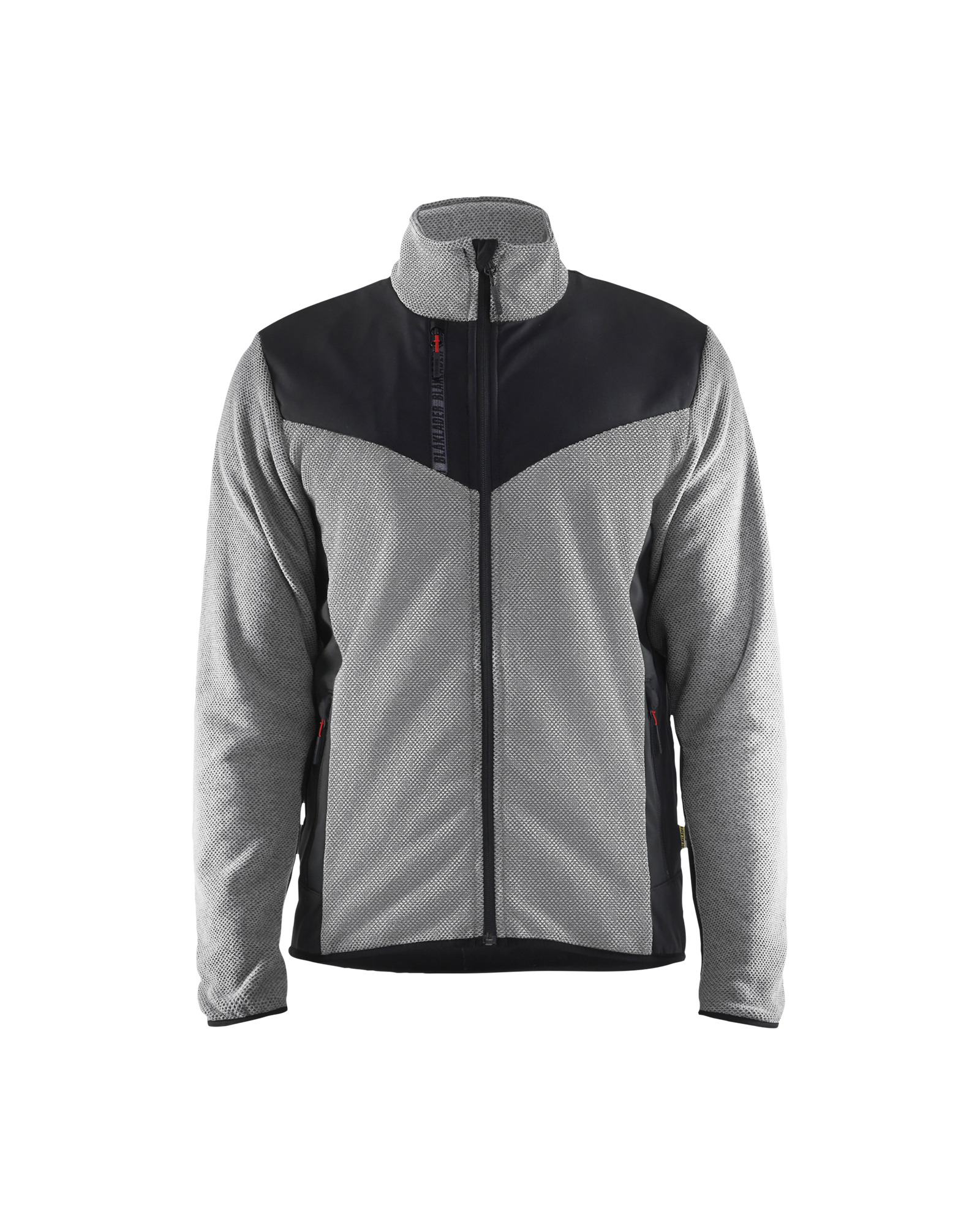 Blåkläder Gebreid vest met softshell 5942 - Grijs mêlee/Zwart voorkant