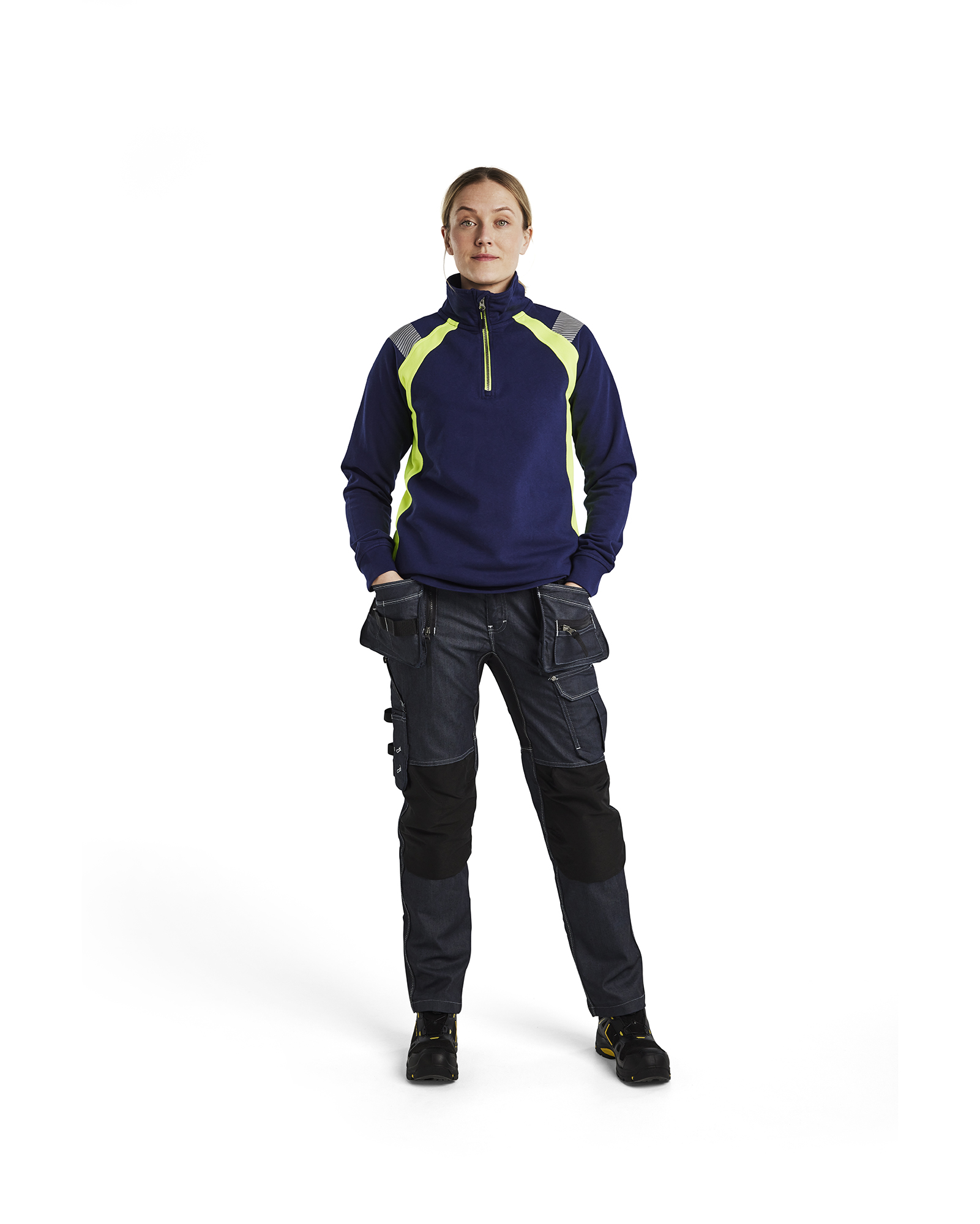 Blåkläder Dames sweatshirt met halve halve rits Visible 3403 - Afbeelding 2