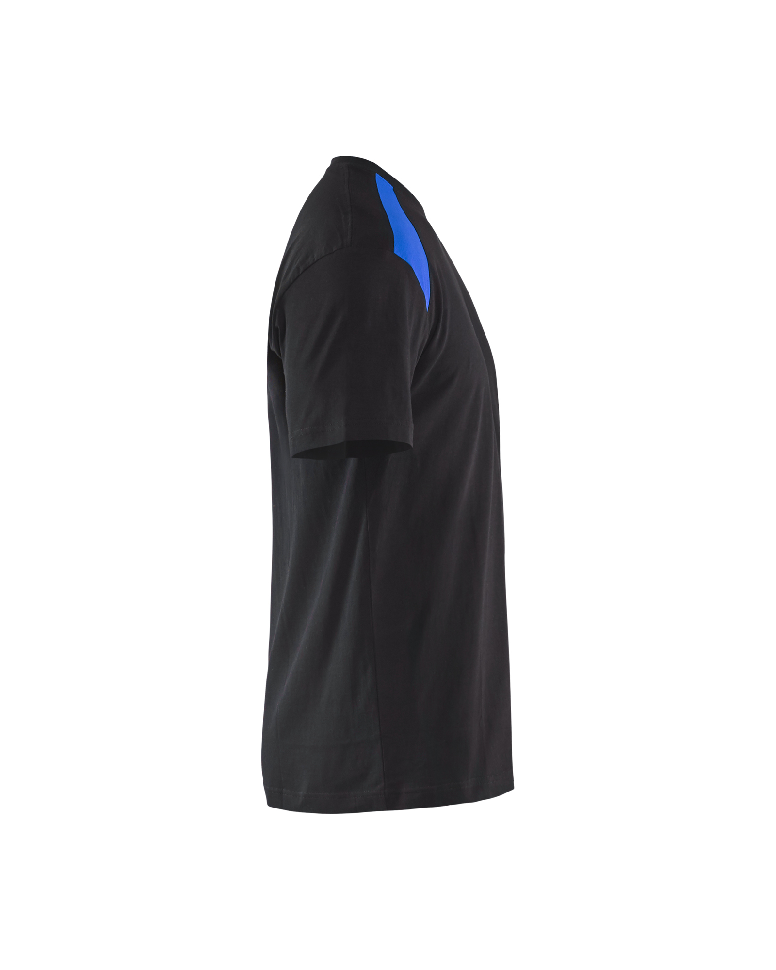 Blåkläder T-shirt 3379 - Zwart / Korenblauw zijkant