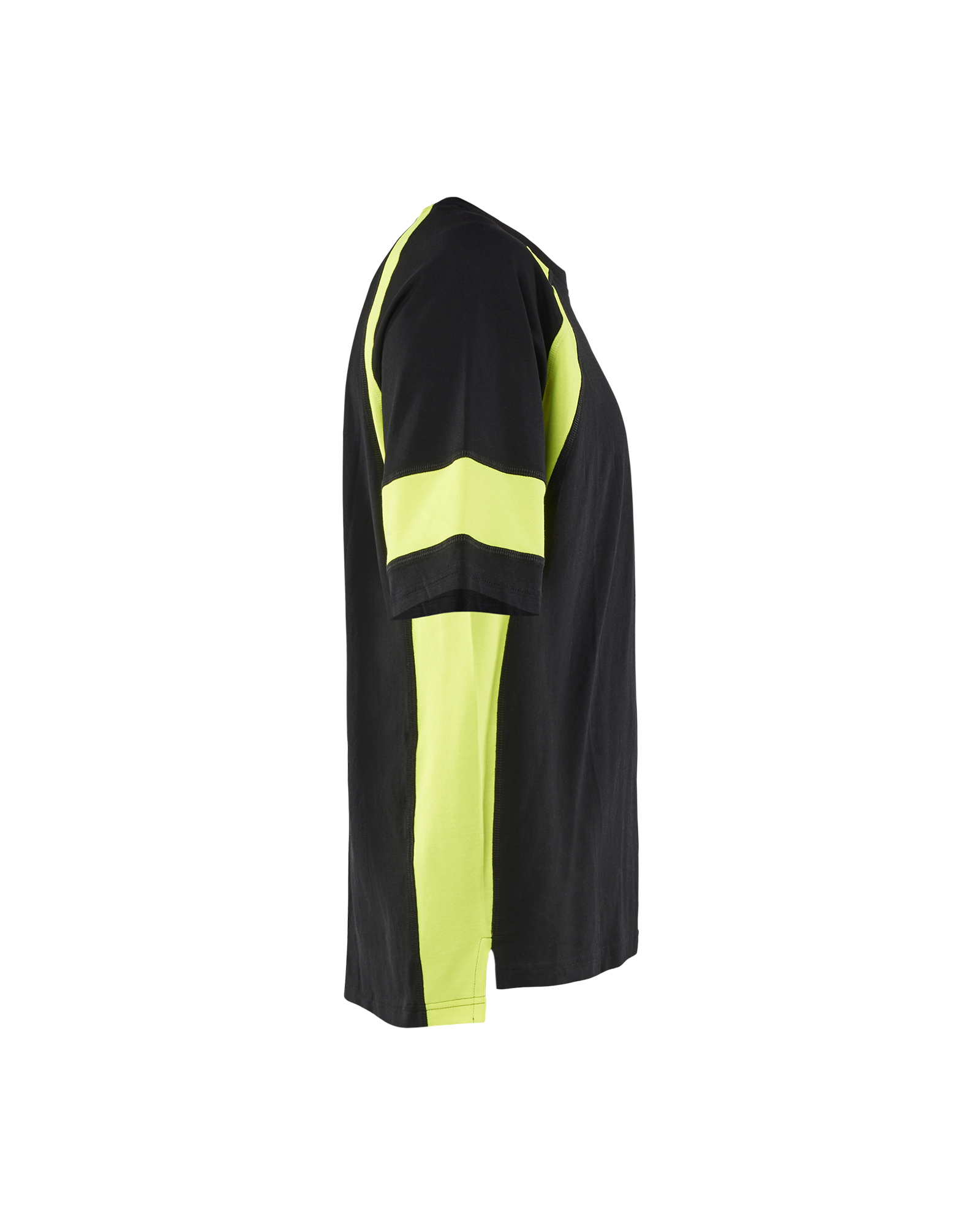 Blåkläder T-shirt Visible 3523 - Zwart / High Vis Geel zijkant