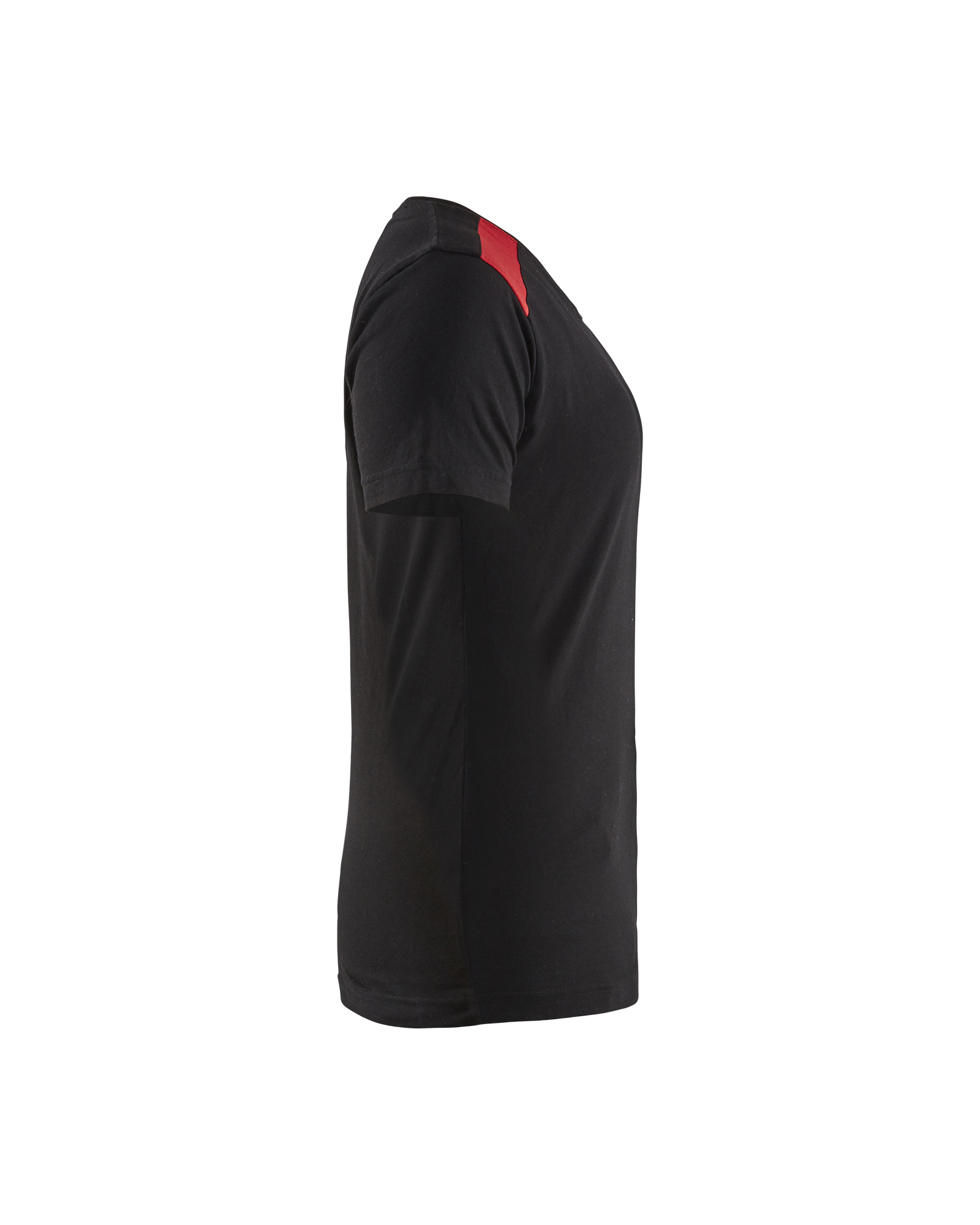 Blåkläder Dames T-shirt bi-colour 3479 - Zwart/Rood zijkant