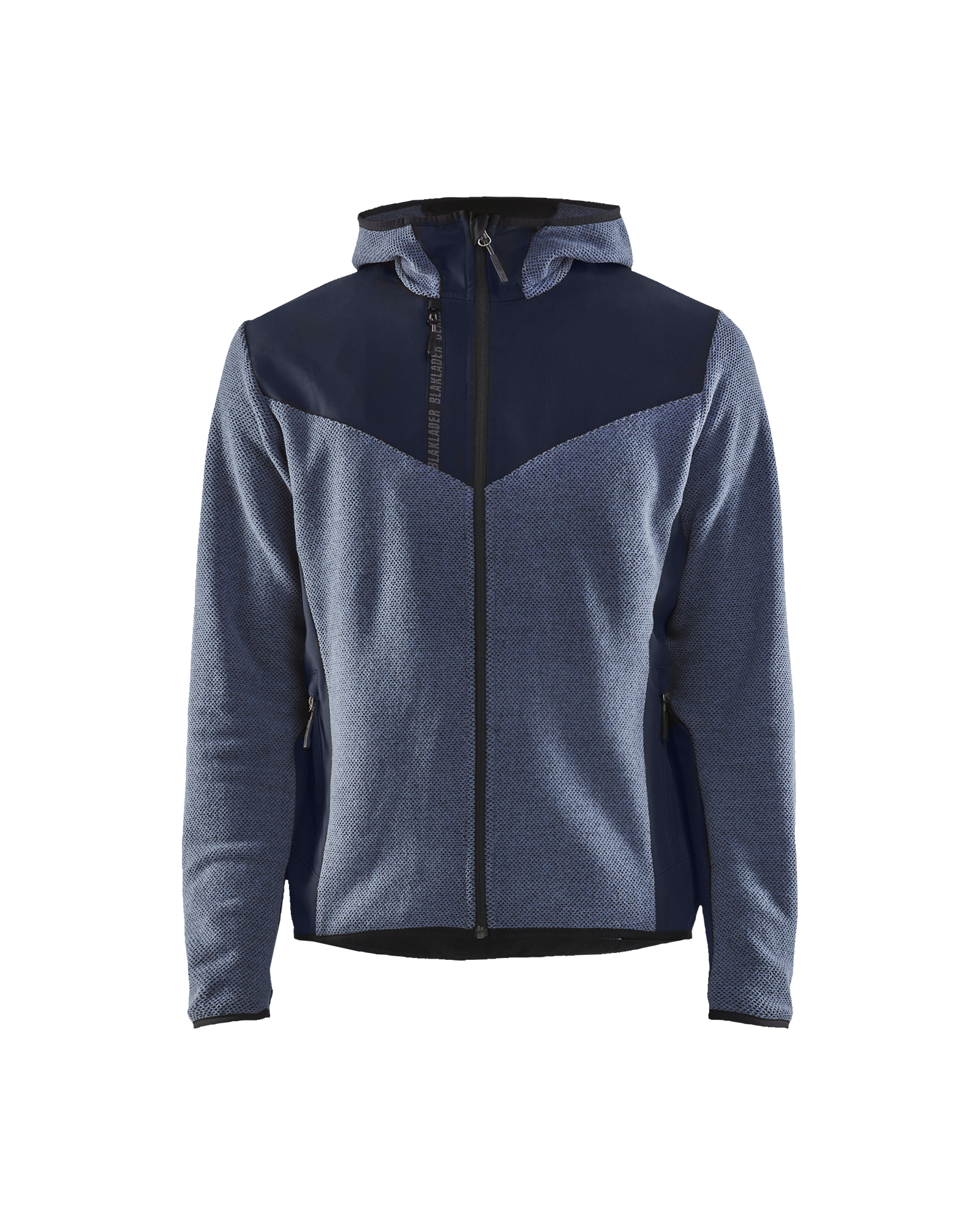 Blåkläder Gebreid jack met softshell 5940 - Gevoelloos blauw/Donkerblauw voorkant