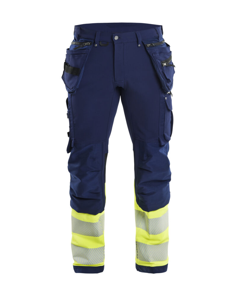 Blåkläder High Vis werkbroek 4-weg-stretch met gereedschapszakken 1993 - voorkant