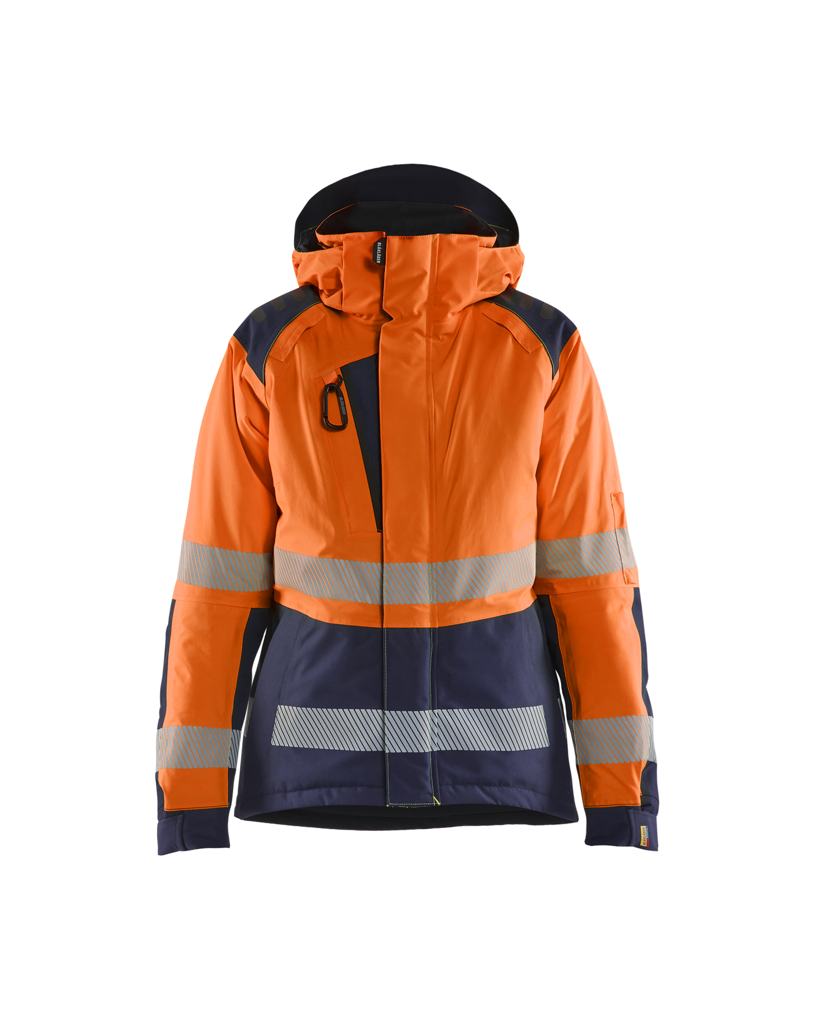Blåkläder Dames Winterjas High Vis 4456 - High Vis Oranje/Marineblauw voorkant