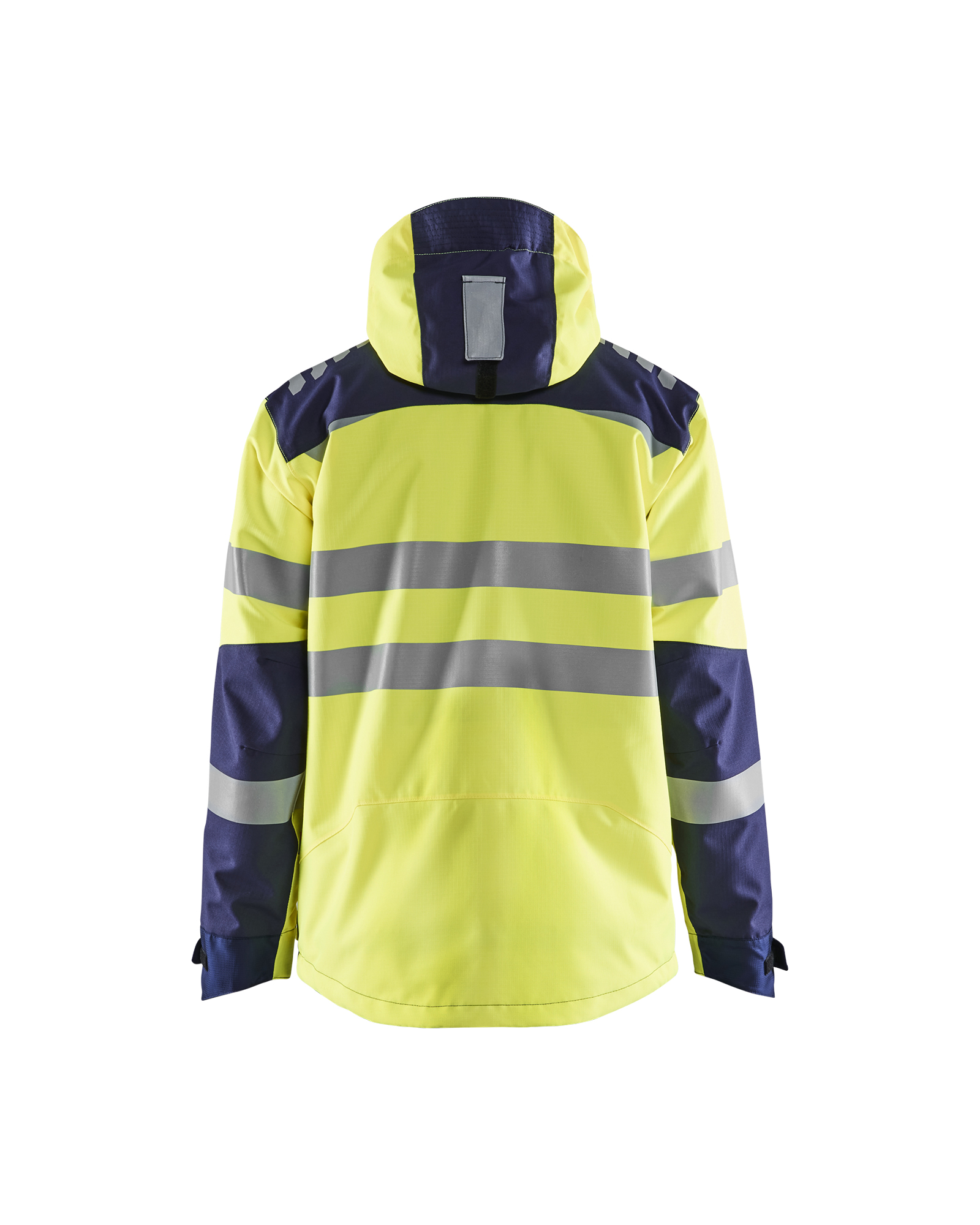 Blåkläder Shell jack High Vis 4496 - High Vis Geel/Marineblauw achterkant