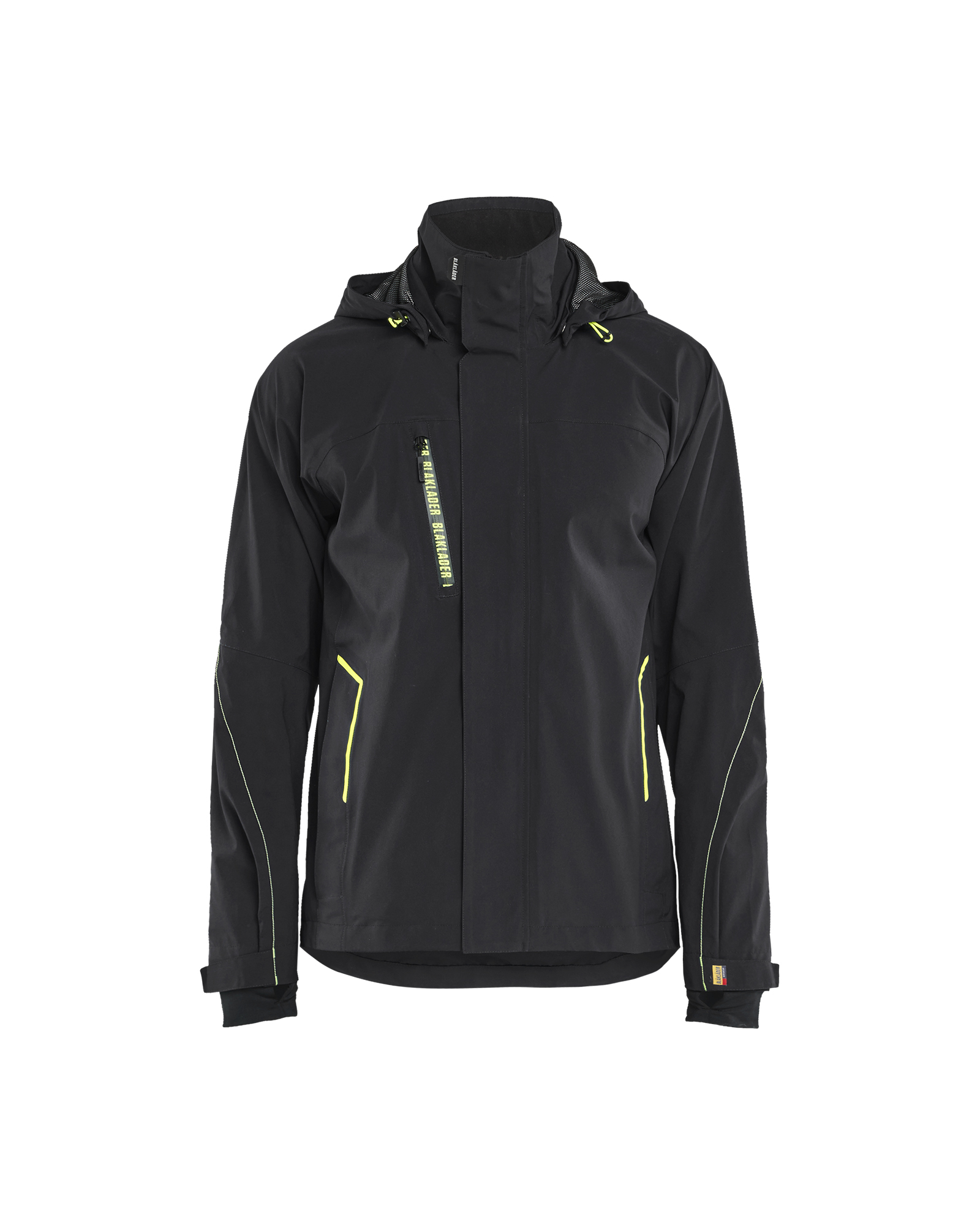 Blåkläder Shell Jack Stretch 4483 - Zwart / High Vis Geel voorkant
