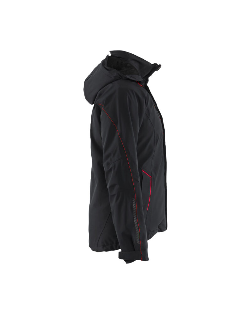 Blåkläder Dames Lichtgewicht winterjas 4-weg stretch 4408 - Zwart/Rood zijkant