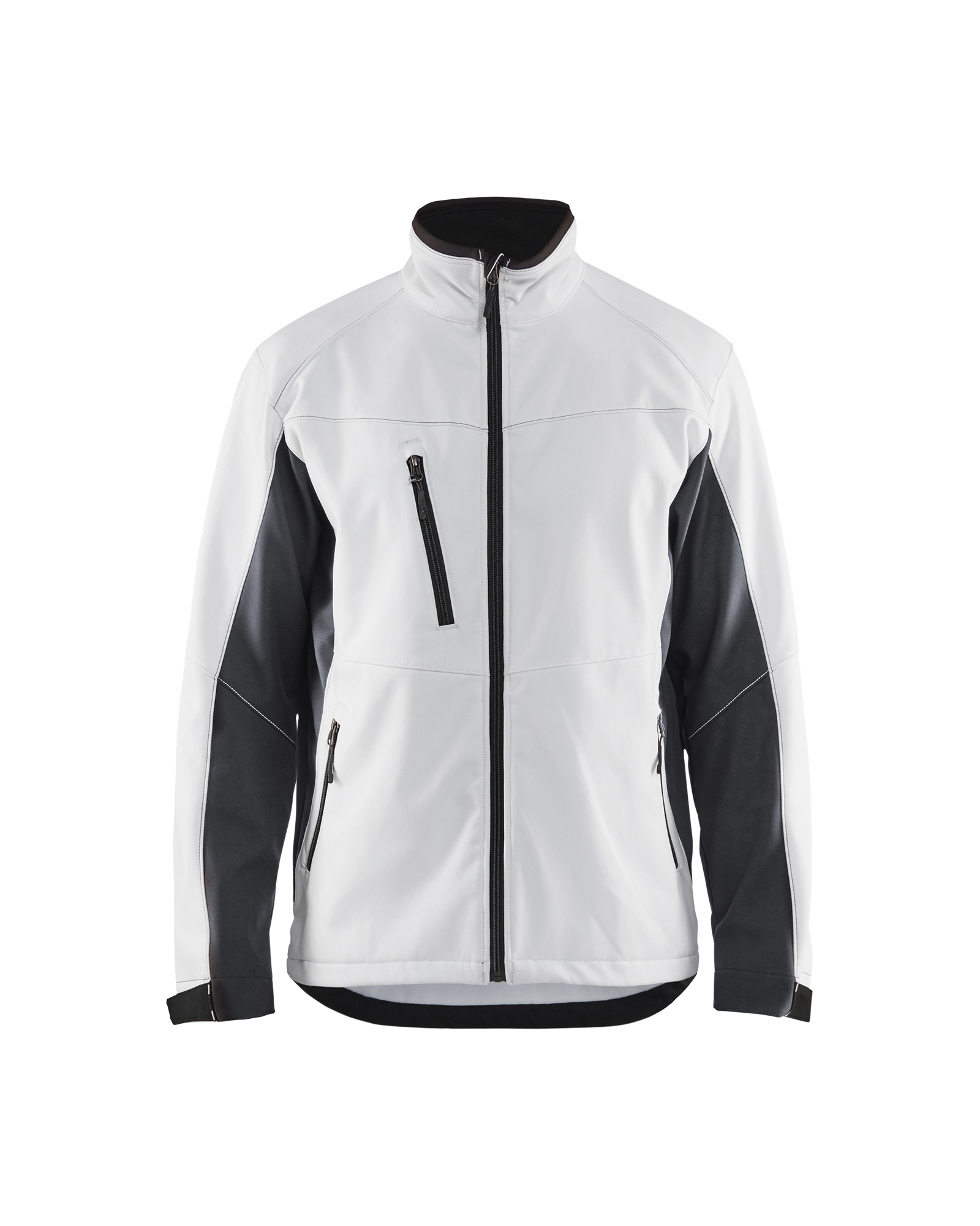 Blåkläder Softshell Jack 4950 - Wit / Donkergrijs voorkant