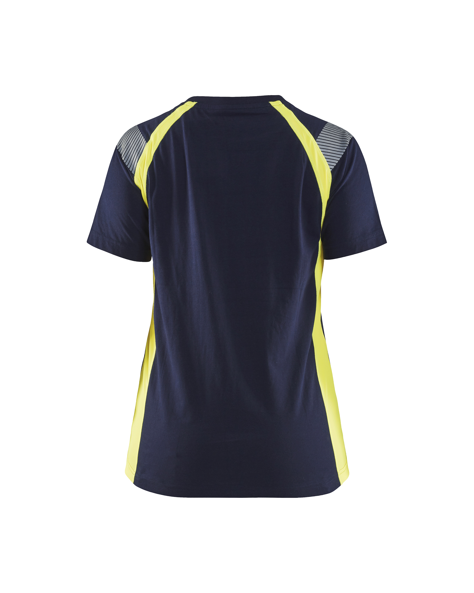 Blåkläder Dames T-shirt Visible 3402 - Marine / High Vis Geel achterkant