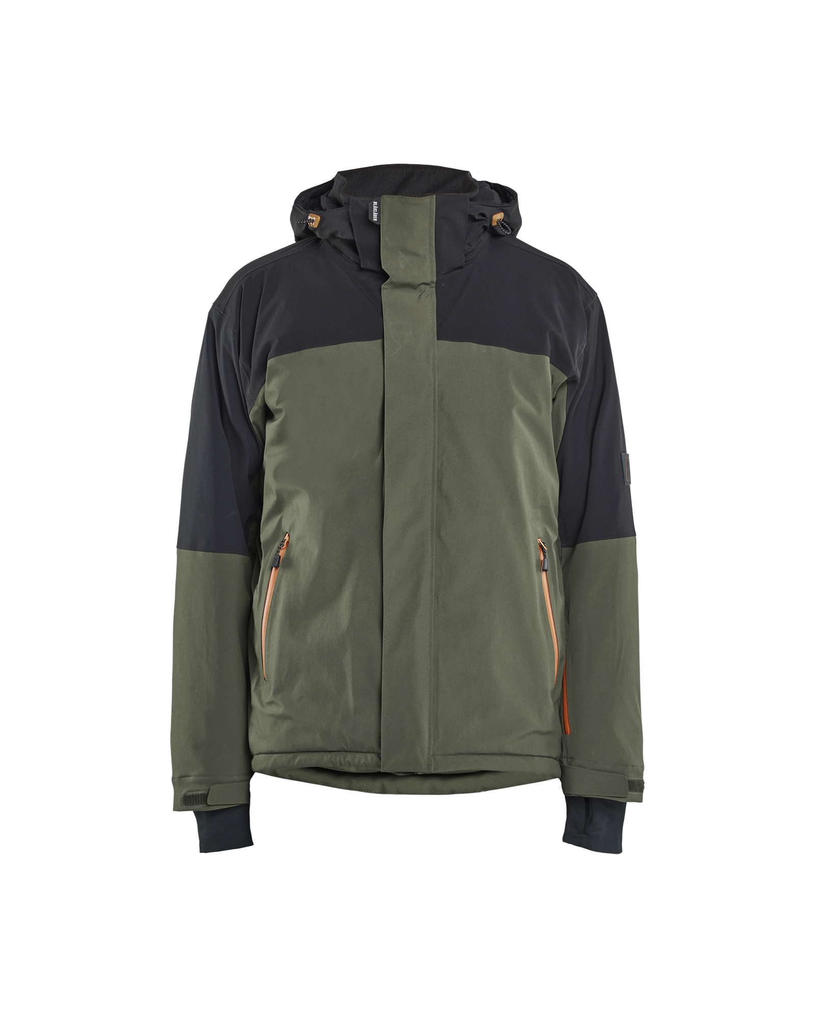 Blåkläder STRIKER Winterjas Stretch 4991 - Woudgroen/Roest voorkant