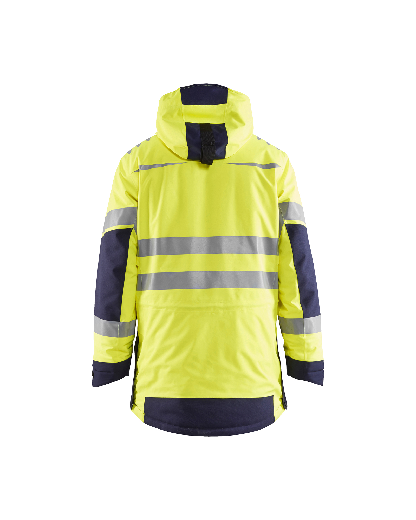 Blåkläder Parka High Vis Evolution 4469 - High Vis Geel/Marineblauw achterkant
