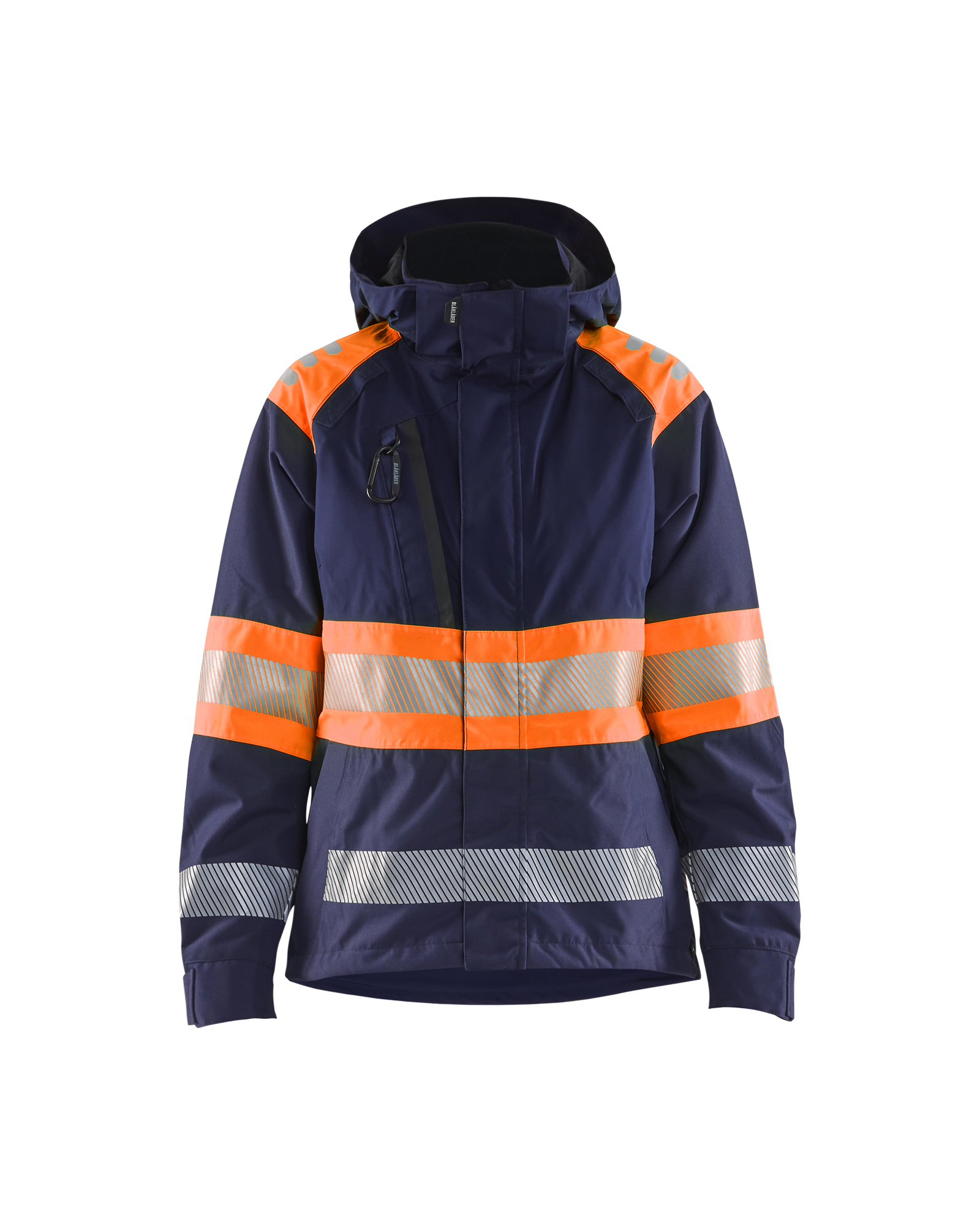 Blåkläder Dames Shell jack High Vis 4430 - Marineblauw / Oranje voorkant