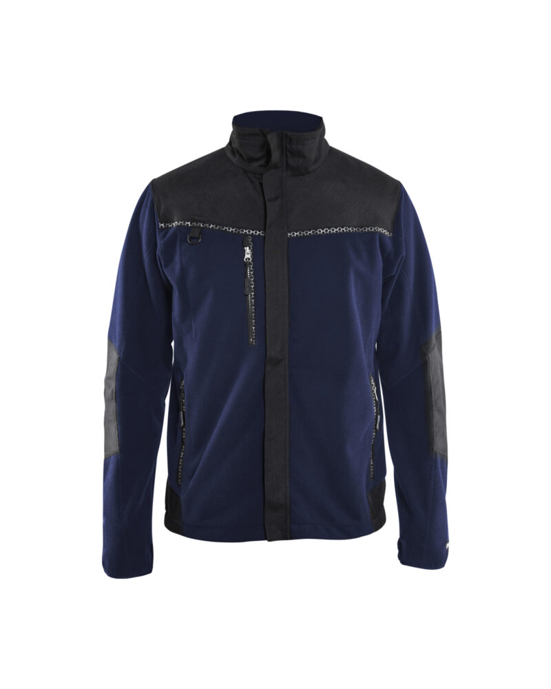 Blåkläder Winddicht fleecejack 4955 - Marineblauw/Zwart voorkant